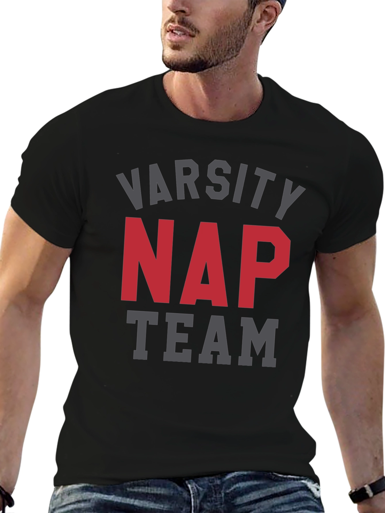 Varsity Nap Team Black T-Shirt