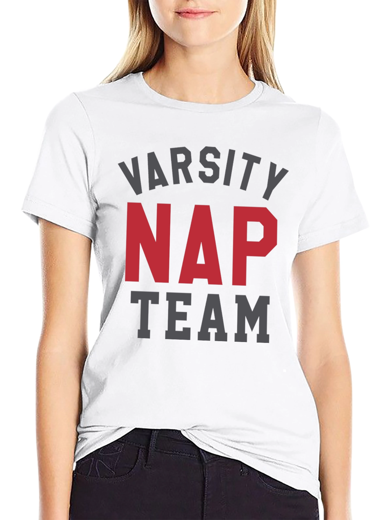 Varsity Nap Team Black T-Shirt