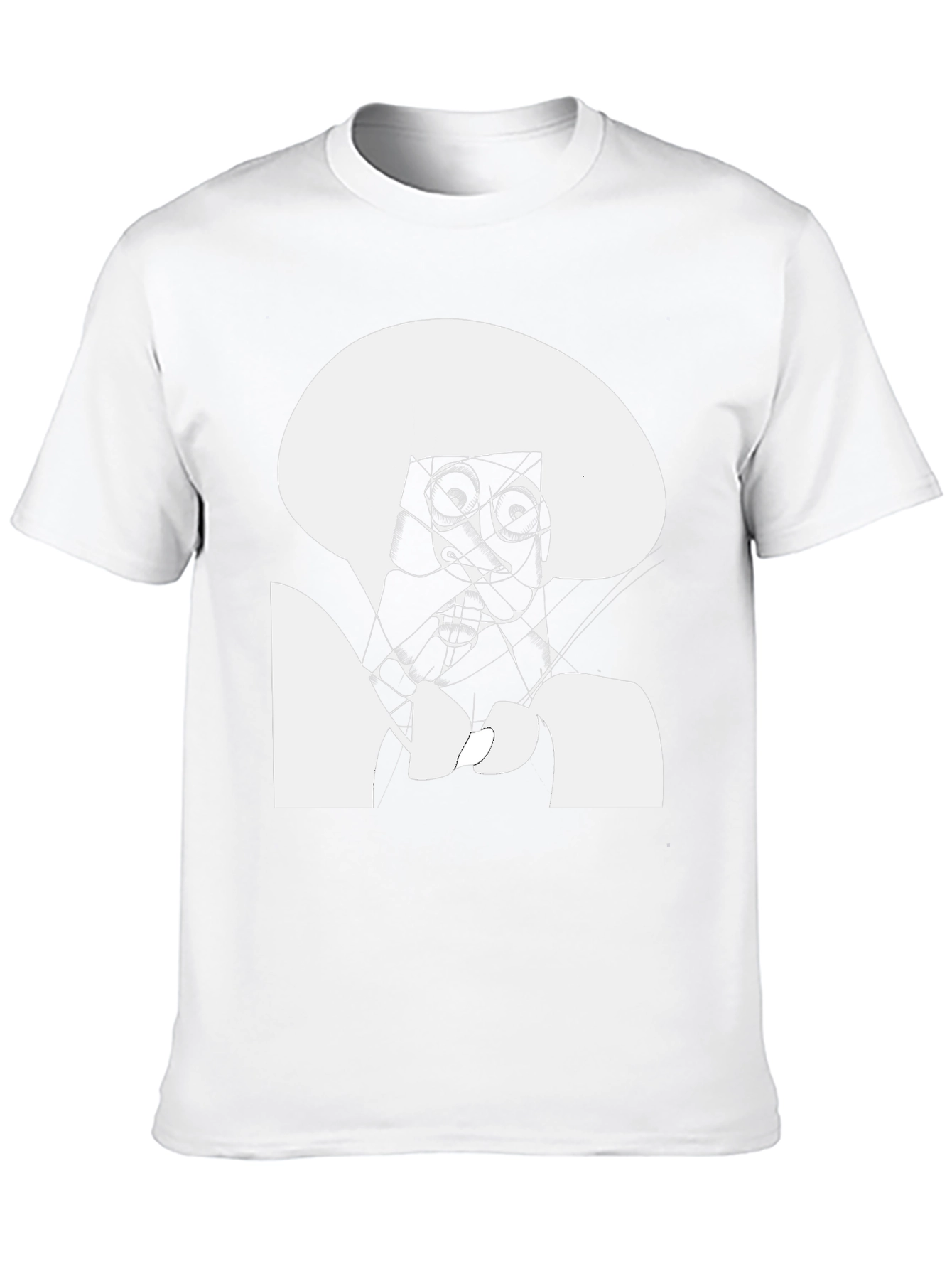Abstract Face Black T-Shirt - Modern Art Tee