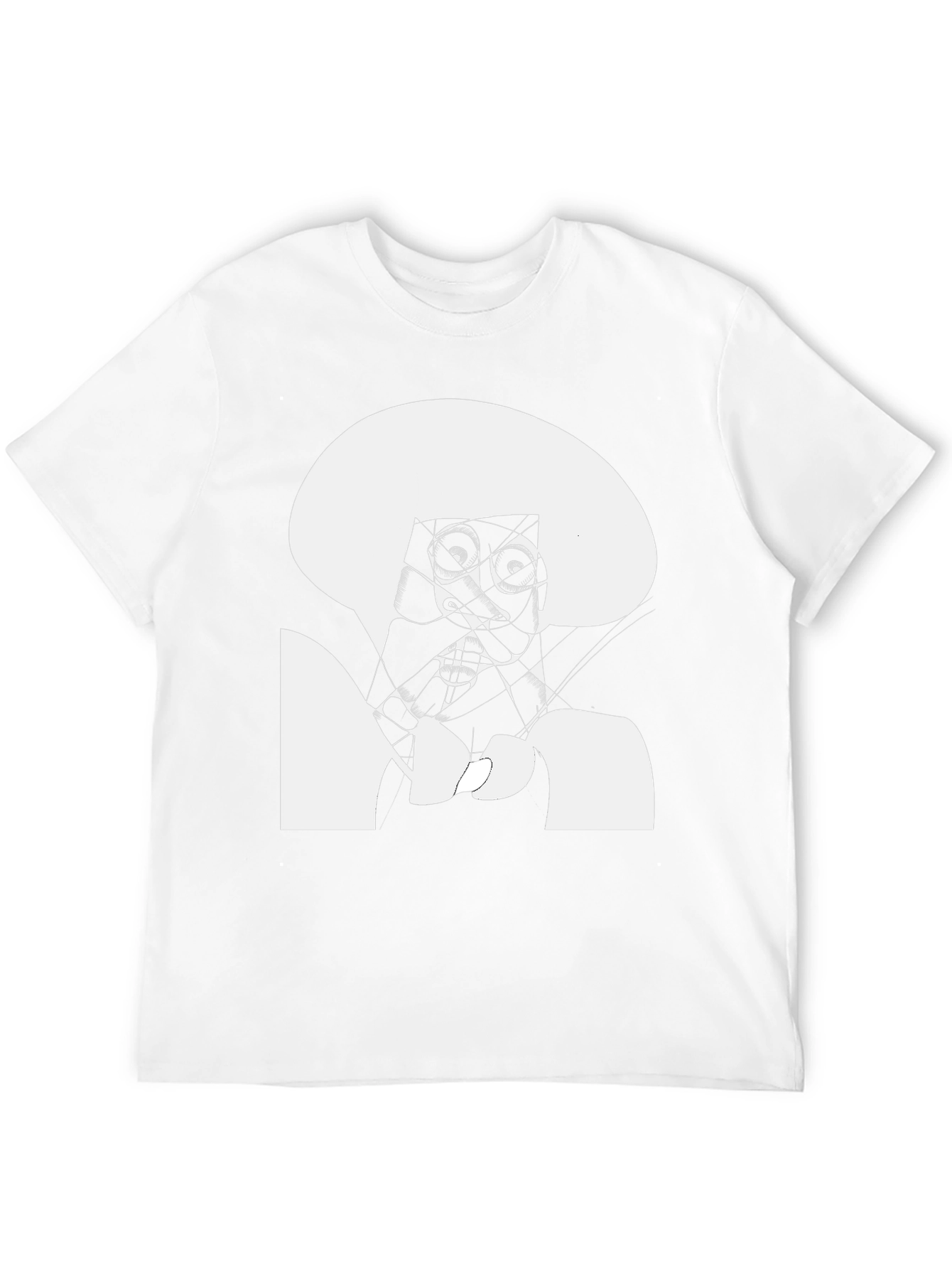 Abstract Face Black T-Shirt - Modern Art Tee