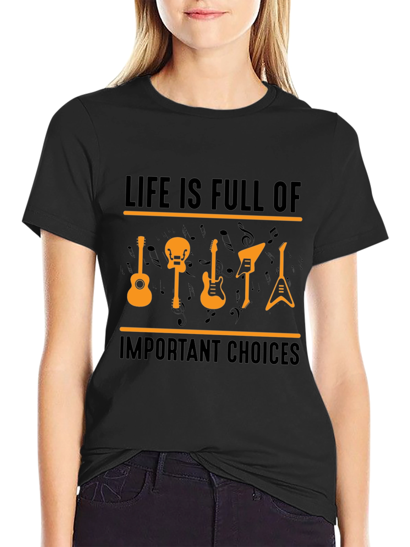 Life Is Full Of Important Choices Guitar T-Shirt