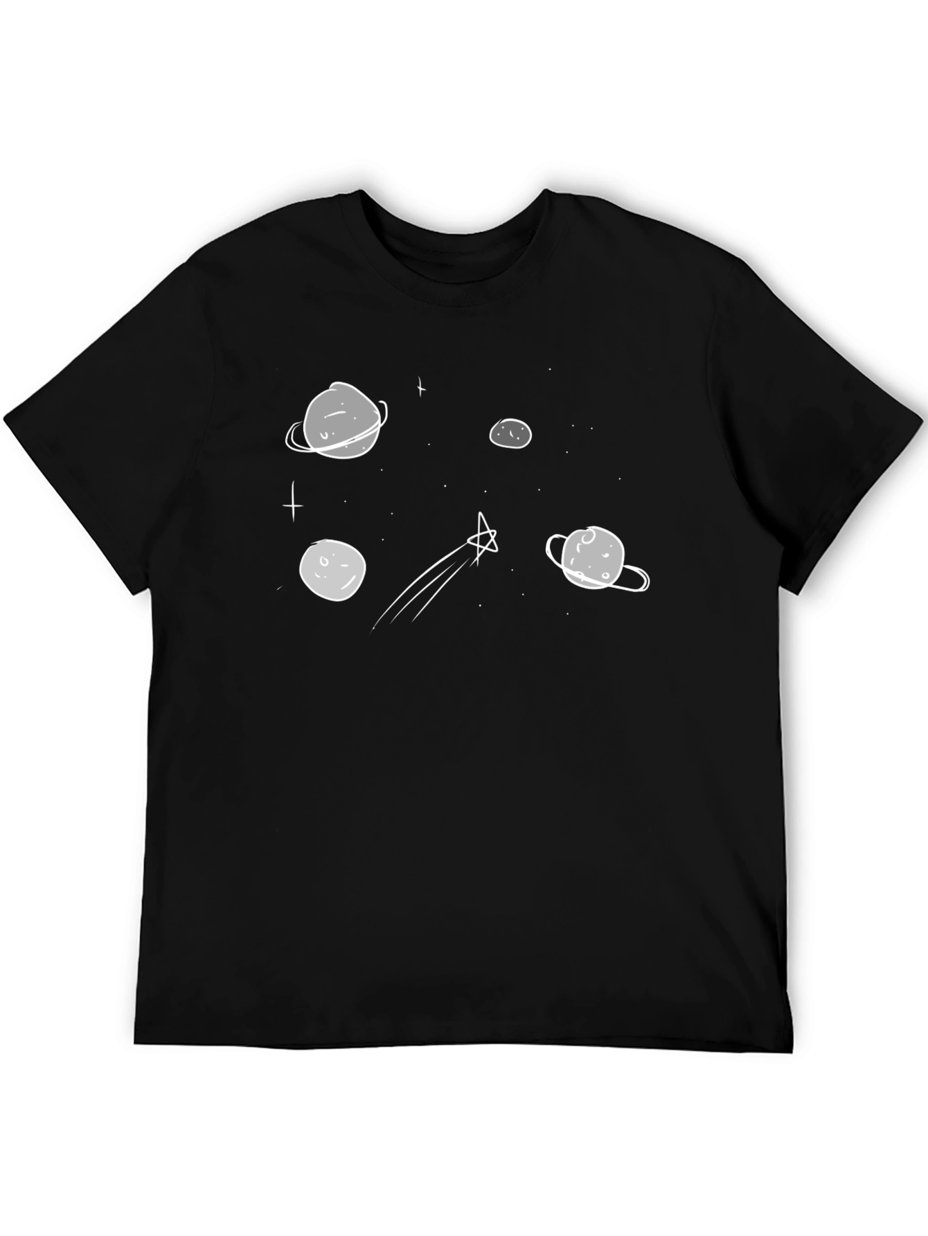 Black Space Print T-Shirt