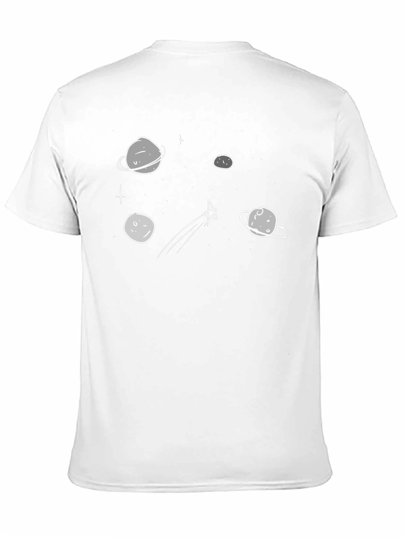 Black Space Print T-Shirt