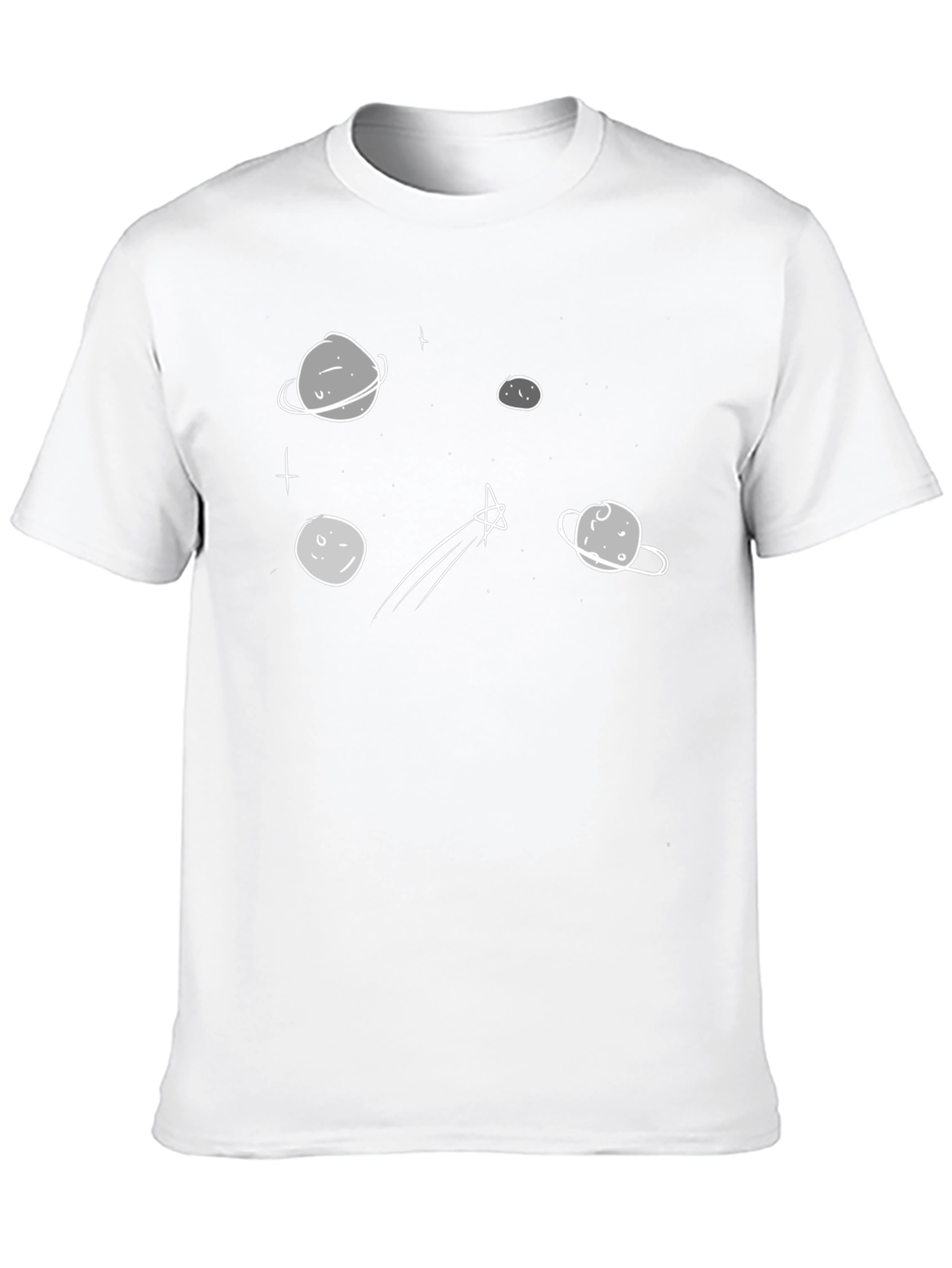 Black Space Print T-Shirt