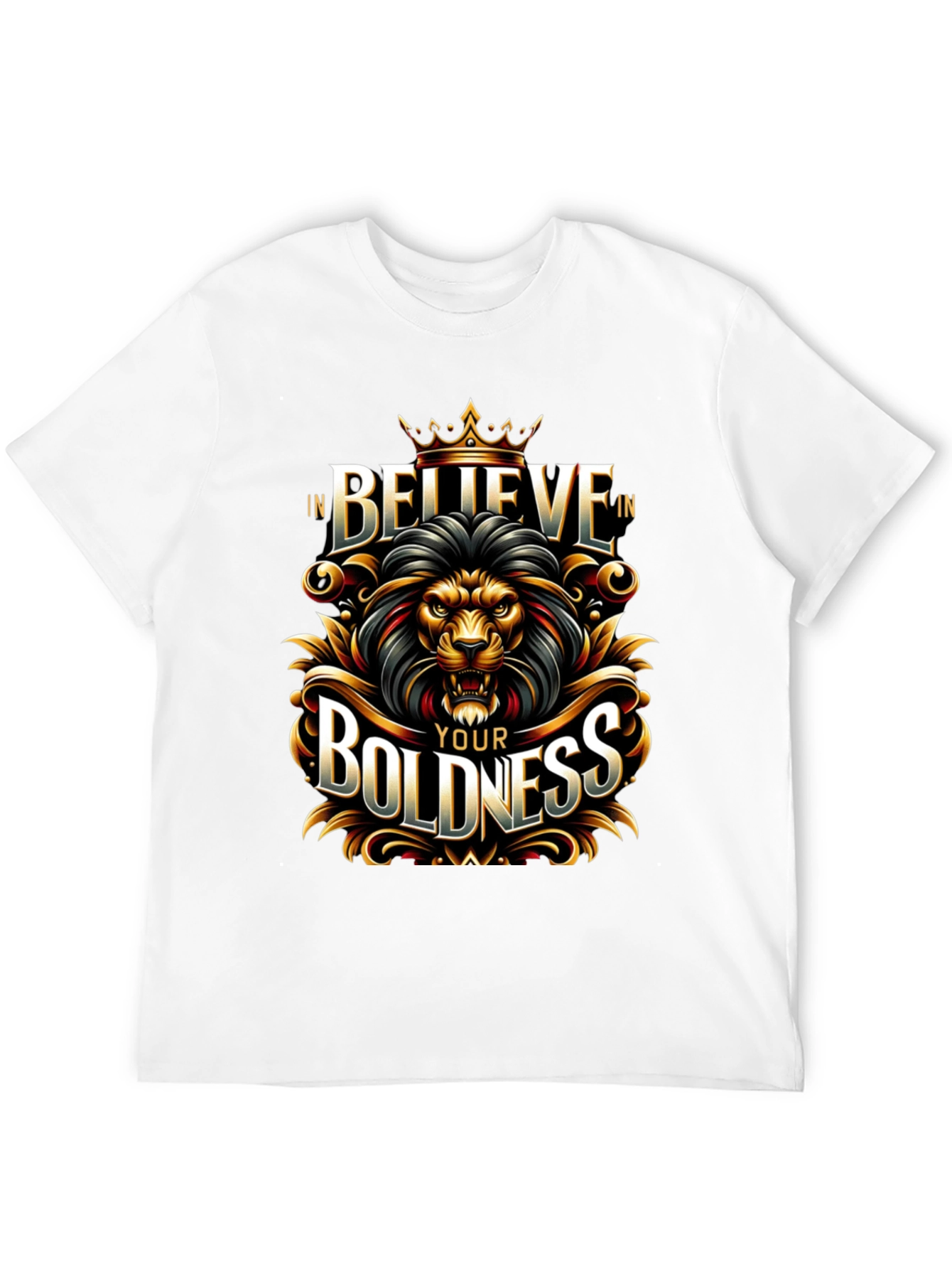 Believe In Your Boldness Lion Graphic T-Shirt