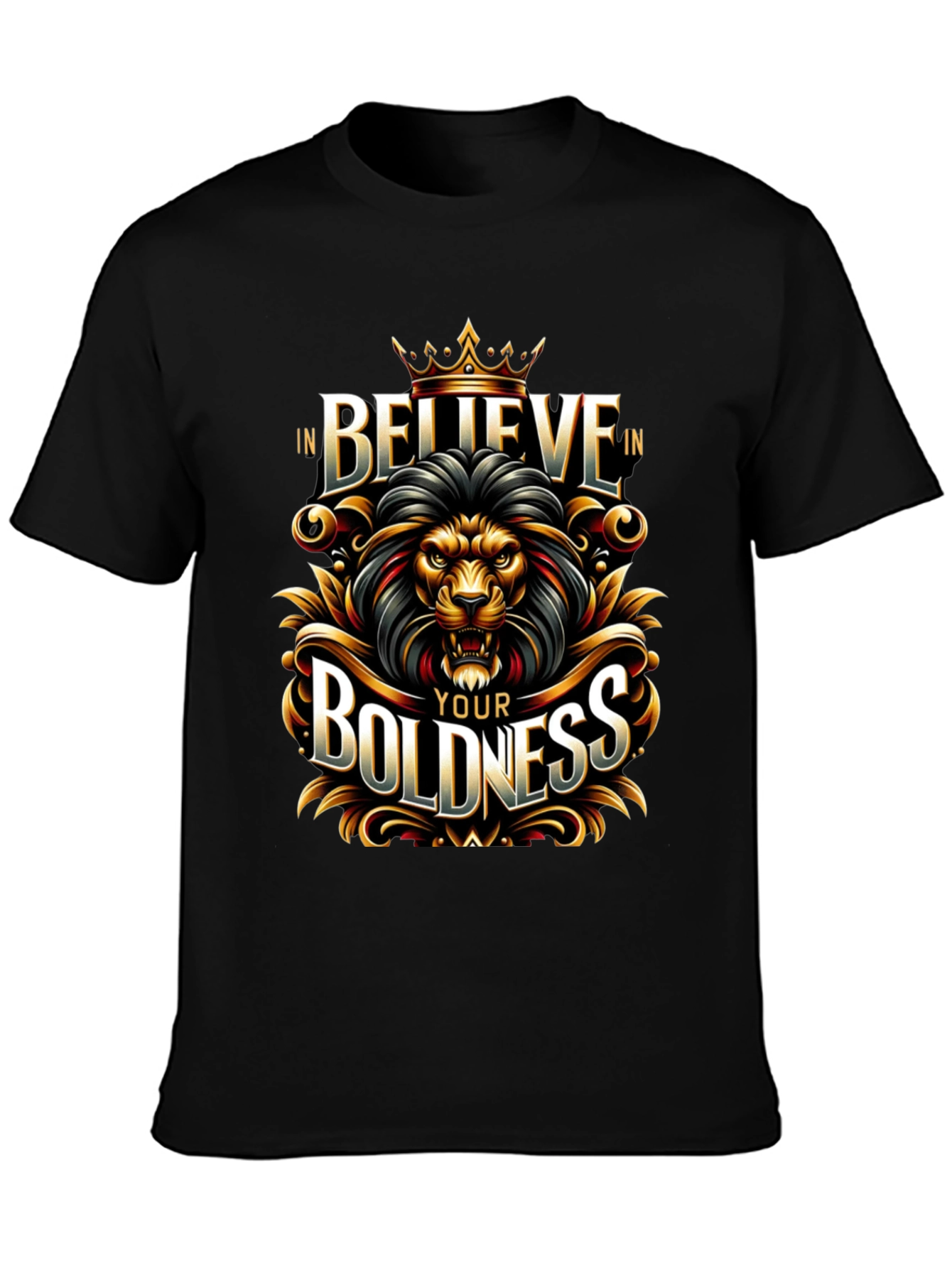 Believe In Your Boldness Lion Graphic T-Shirt