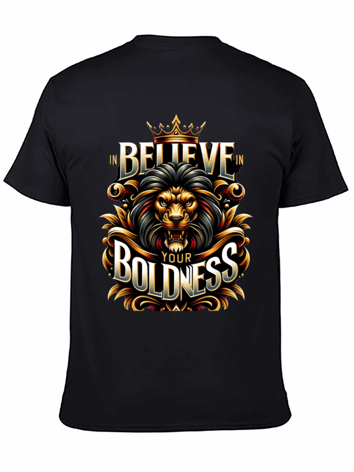 Believe In Your Boldness Lion Graphic T-Shirt