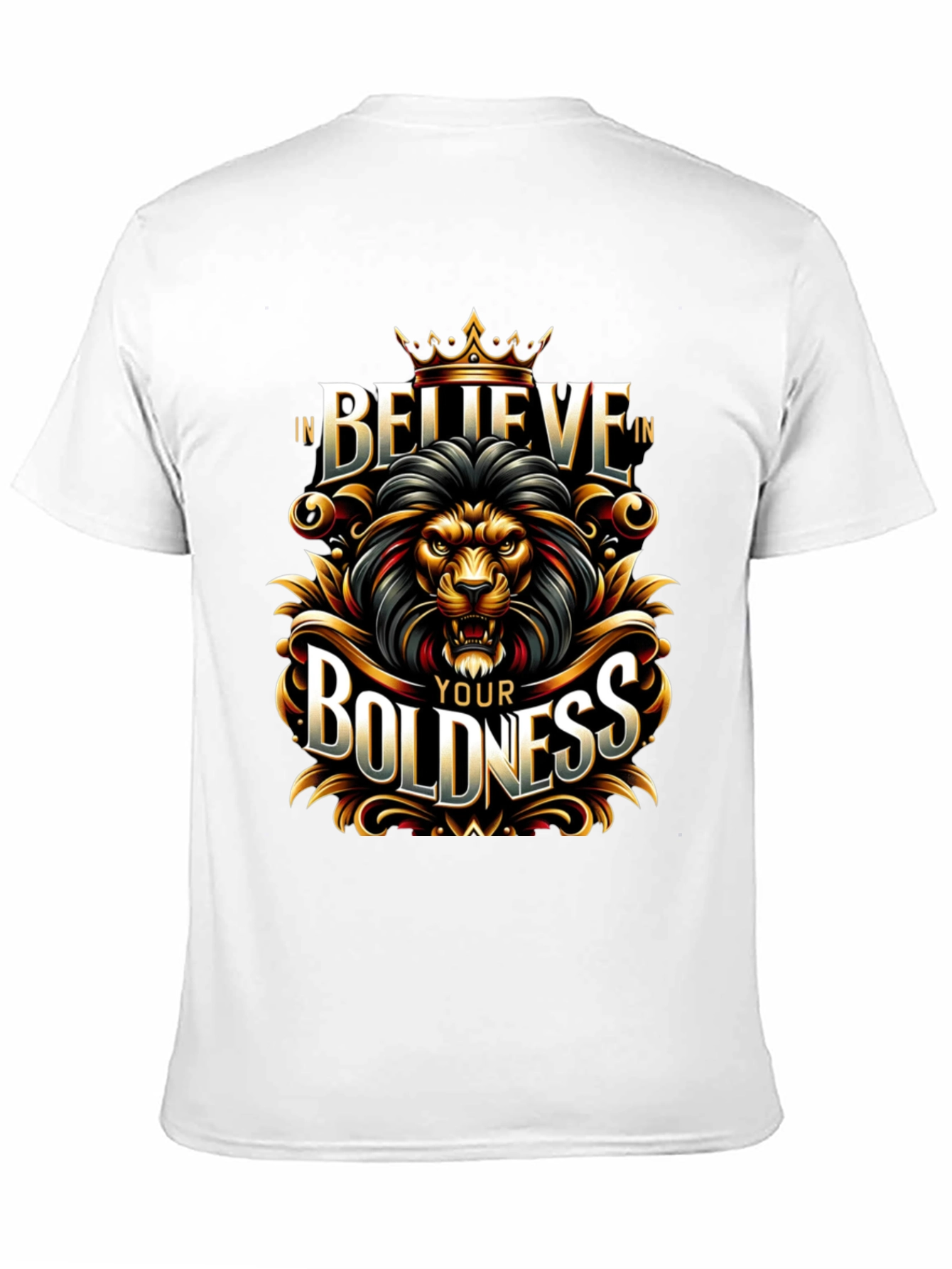 Believe In Your Boldness Lion Graphic T-Shirt