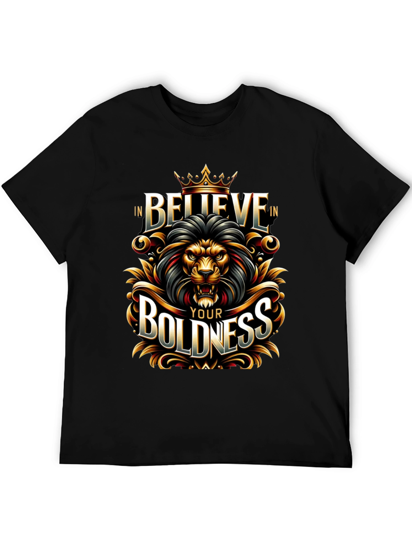 Believe In Your Boldness Lion Graphic T-Shirt