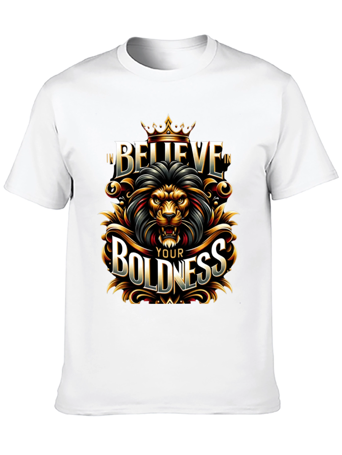 Believe In Your Boldness Lion Graphic T-Shirt