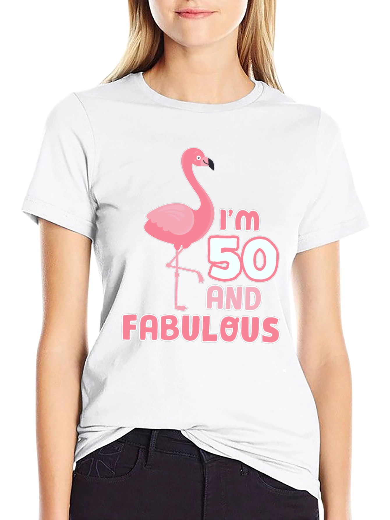 Im 50 and Fabulous T-Shirt Flamingo Birthday Tee