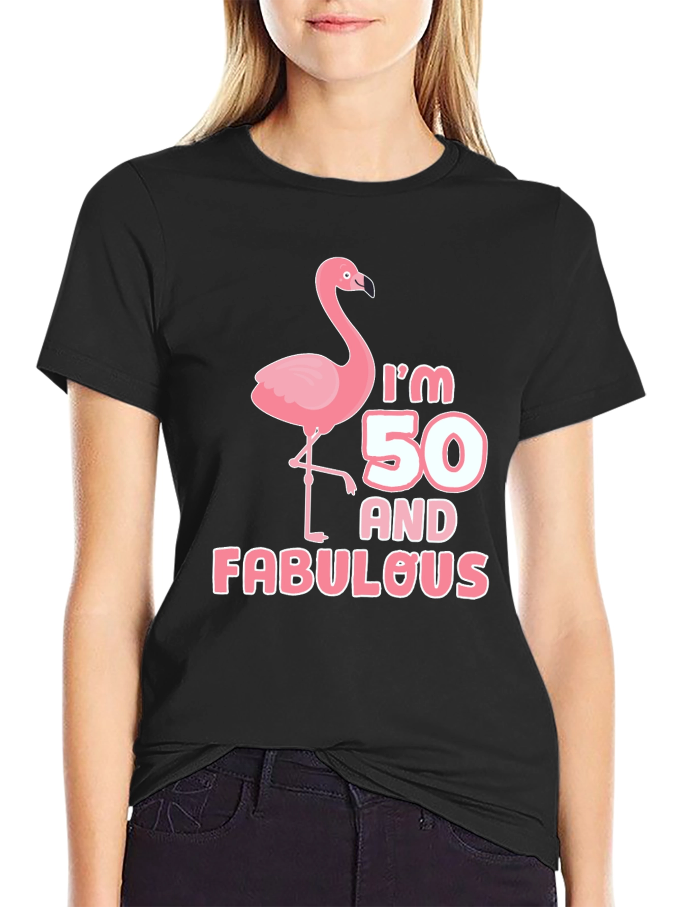Im 50 and Fabulous T-Shirt Flamingo Birthday Tee
