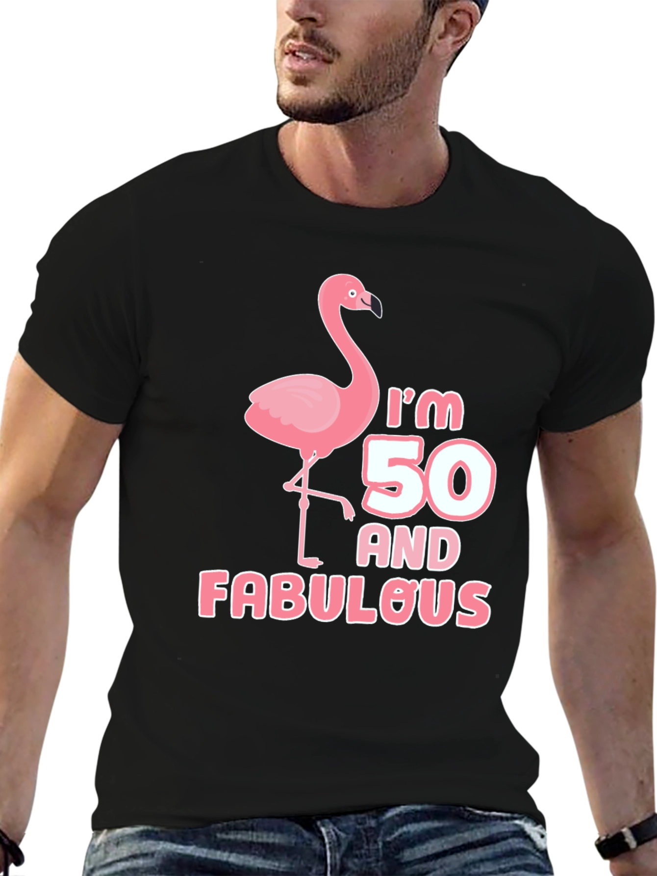 Im 50 and Fabulous T-Shirt Flamingo Birthday Tee