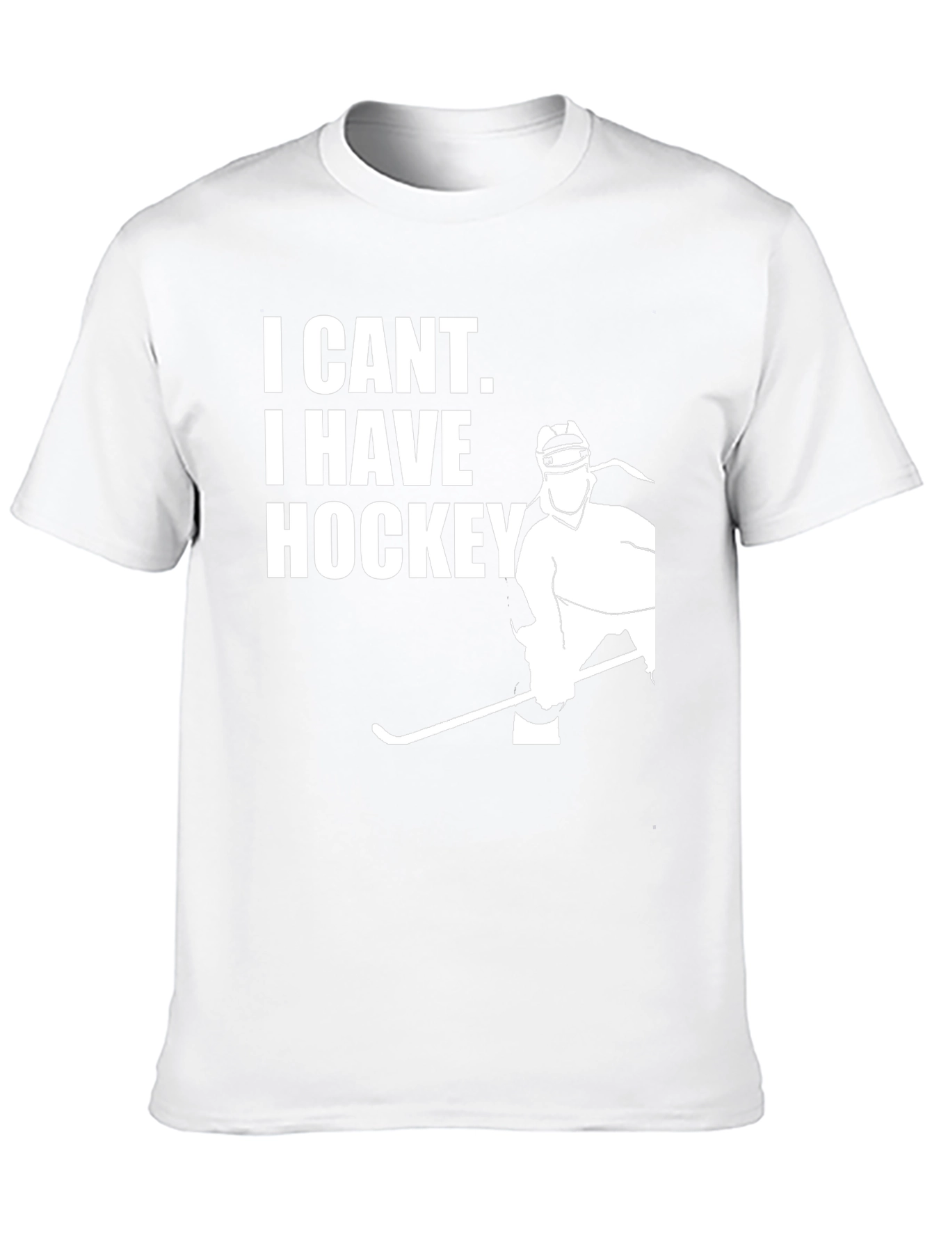 I Cant I Have Hockey Black T-Shirt