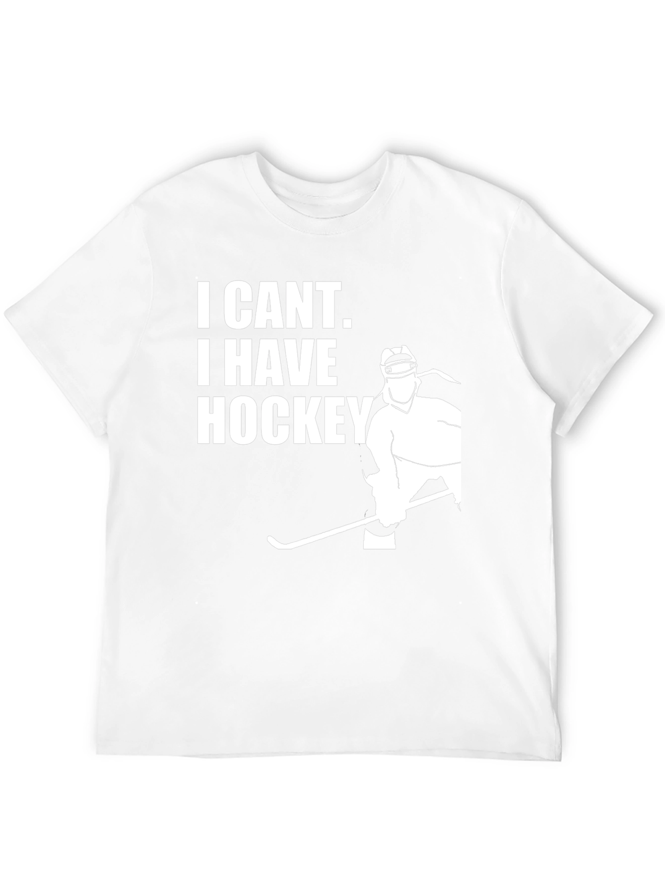 I Cant I Have Hockey Black T-Shirt