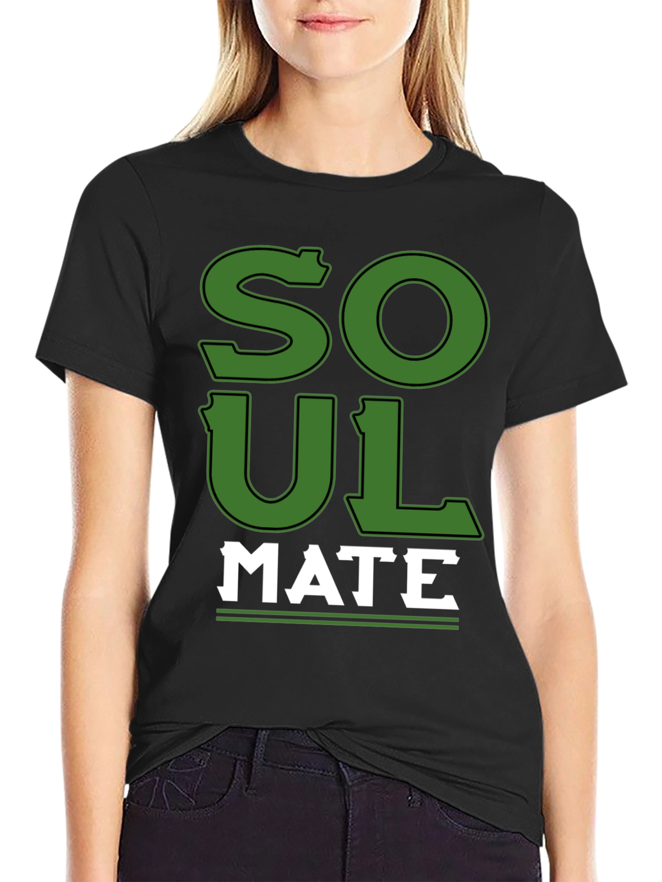 Soul Mate Graphic T-Shirt - Black Cotton Tee