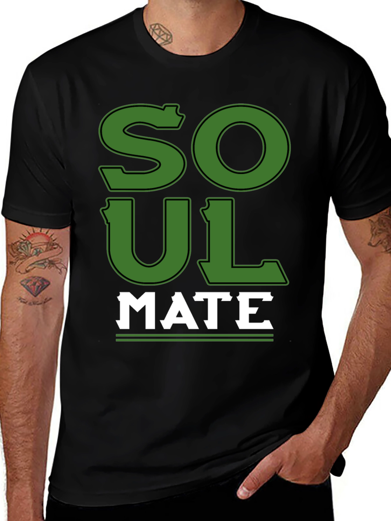 Soul Mate Graphic T-Shirt - Black Cotton Tee