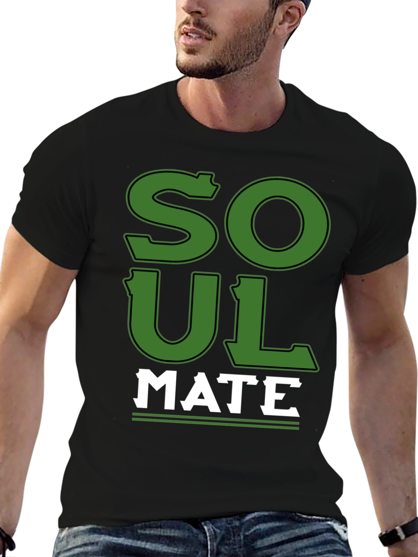 Soul Mate Graphic T-Shirt - Black Cotton Tee
