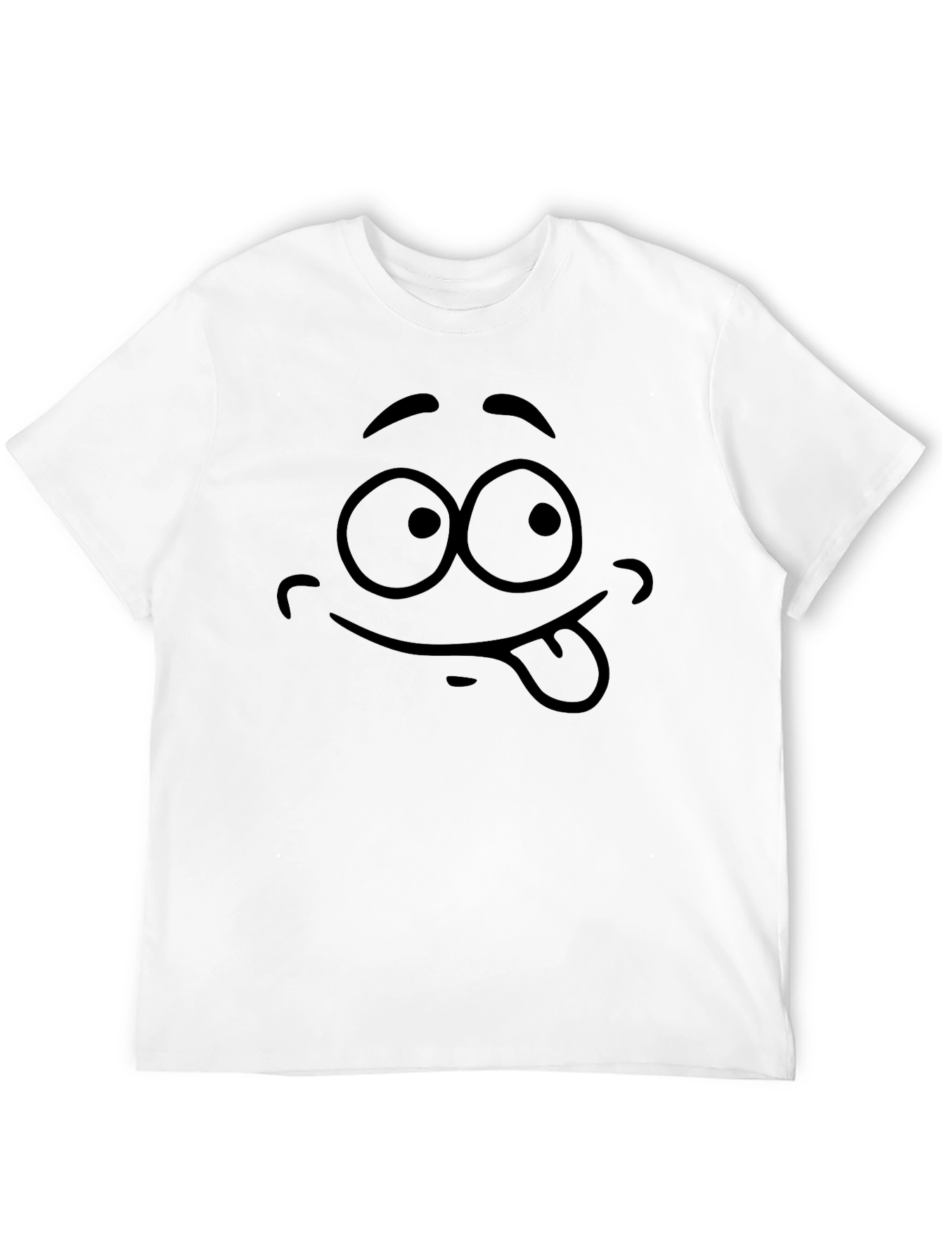 Funny Face Black T-Shirt - Tongue Out Graphic Tee