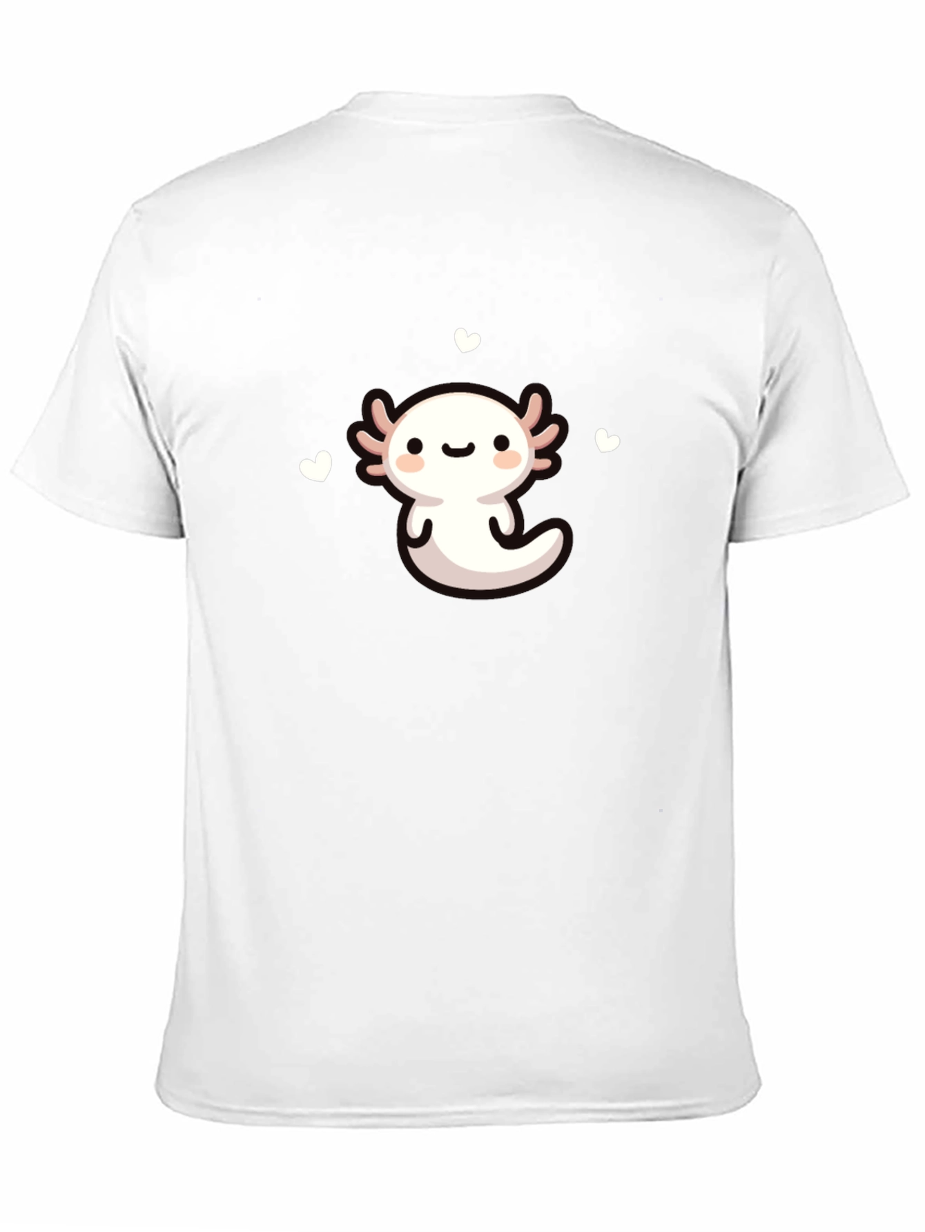 Cute Axolotl Graphic Tee - Black