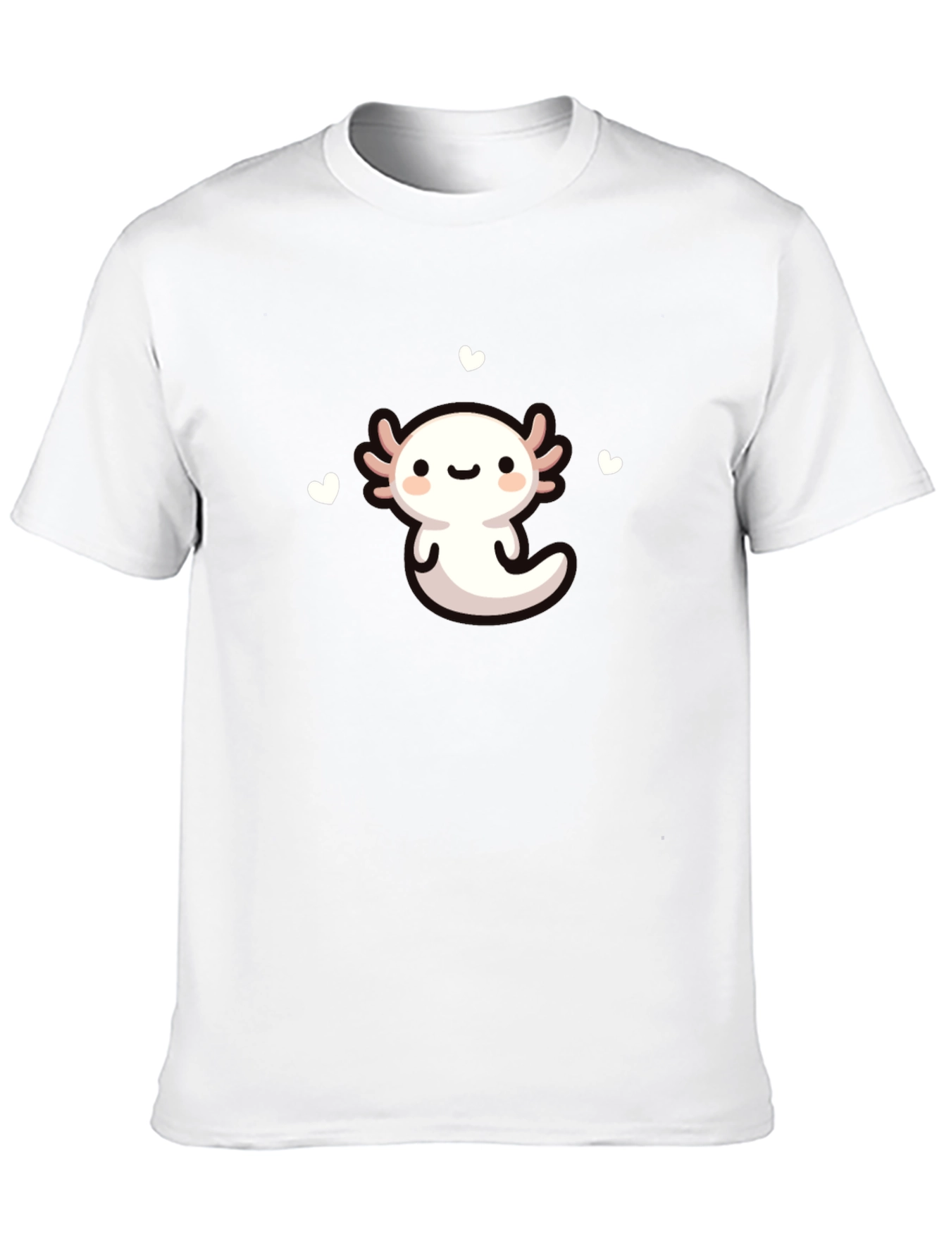 Cute Axolotl Graphic Tee - Black
