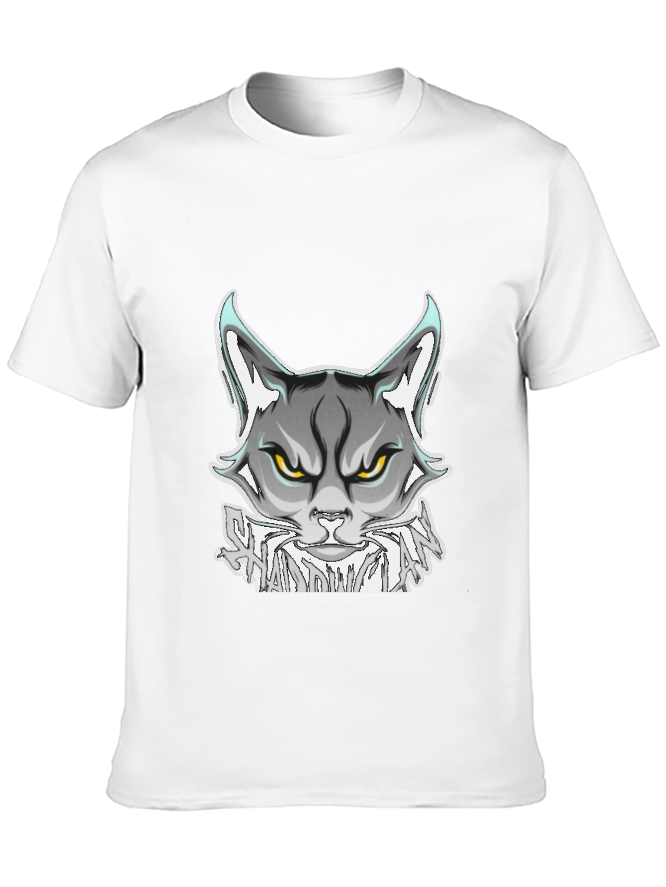 Shadowman Cat Graphic Black T-Shirt