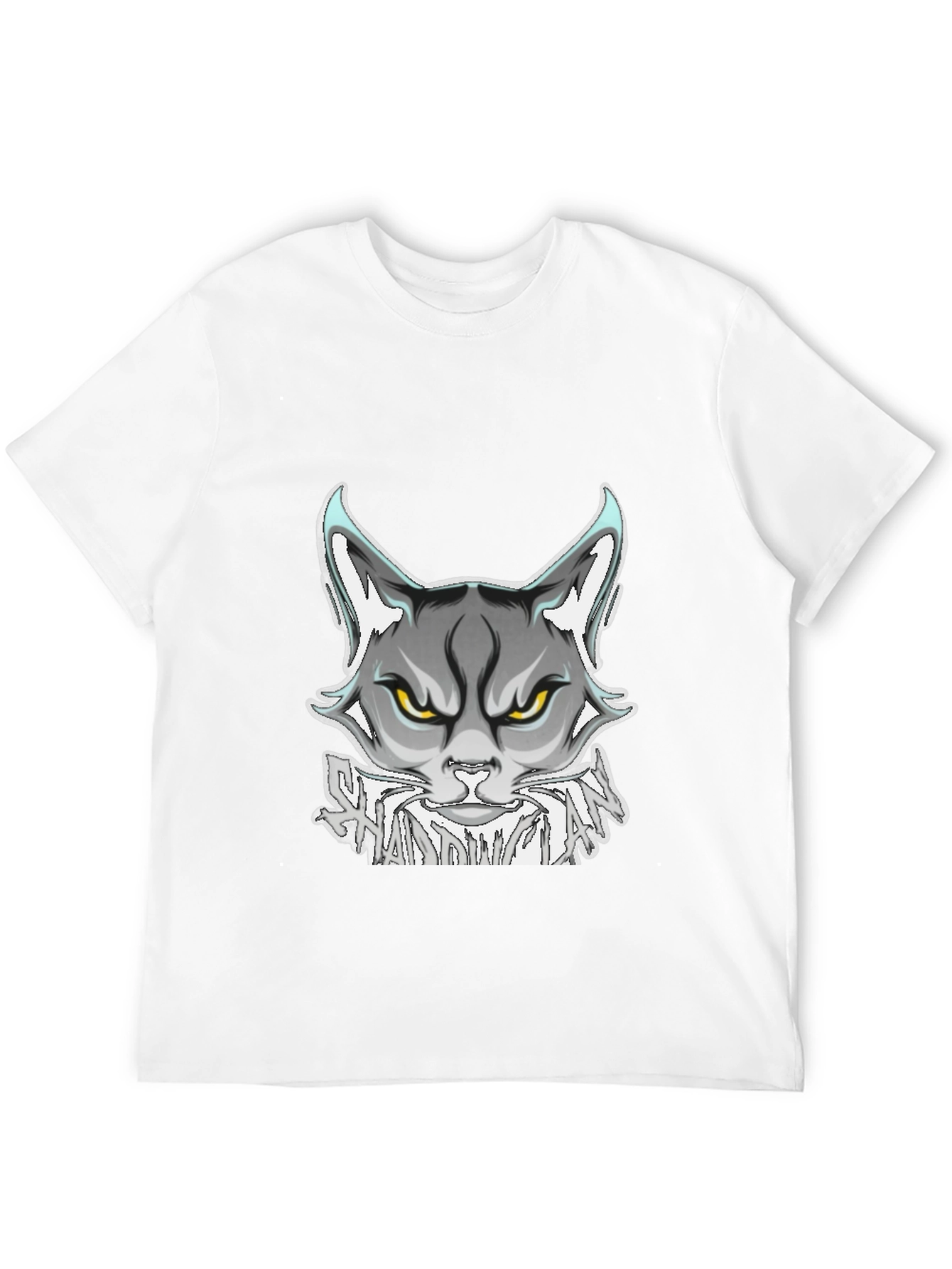 Shadowman Cat Graphic Black T-Shirt