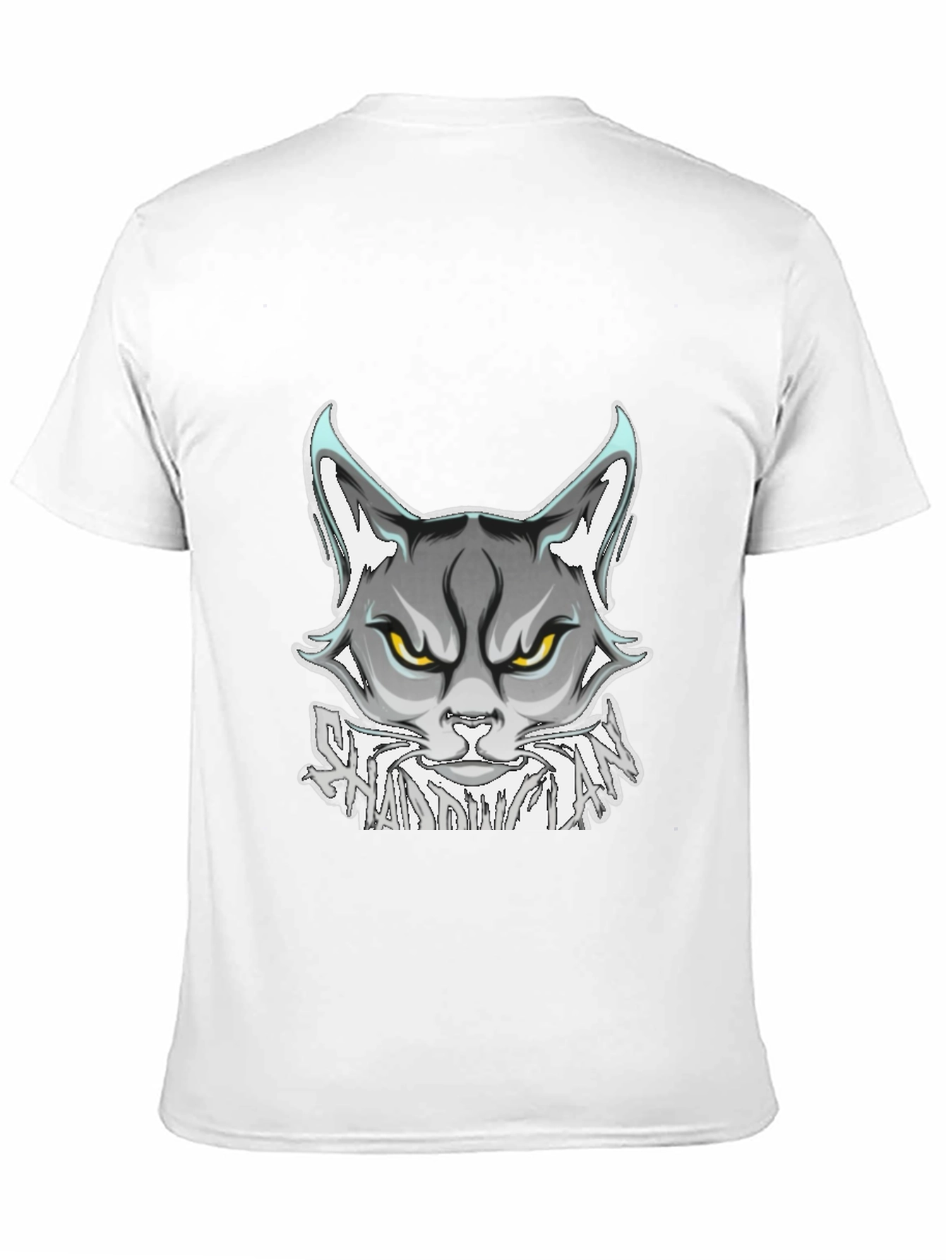 Shadowman Cat Graphic Black T-Shirt