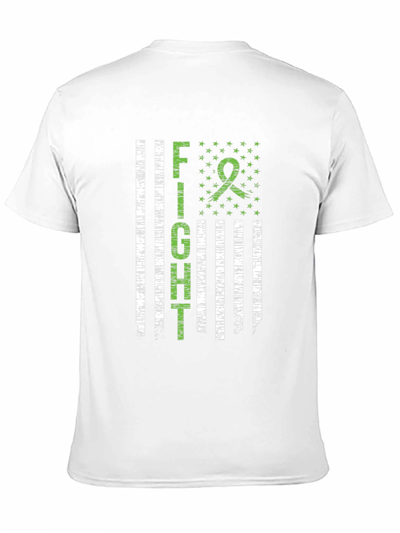 Fight Ribbon Tee - Black Crew Neck T-Shirt