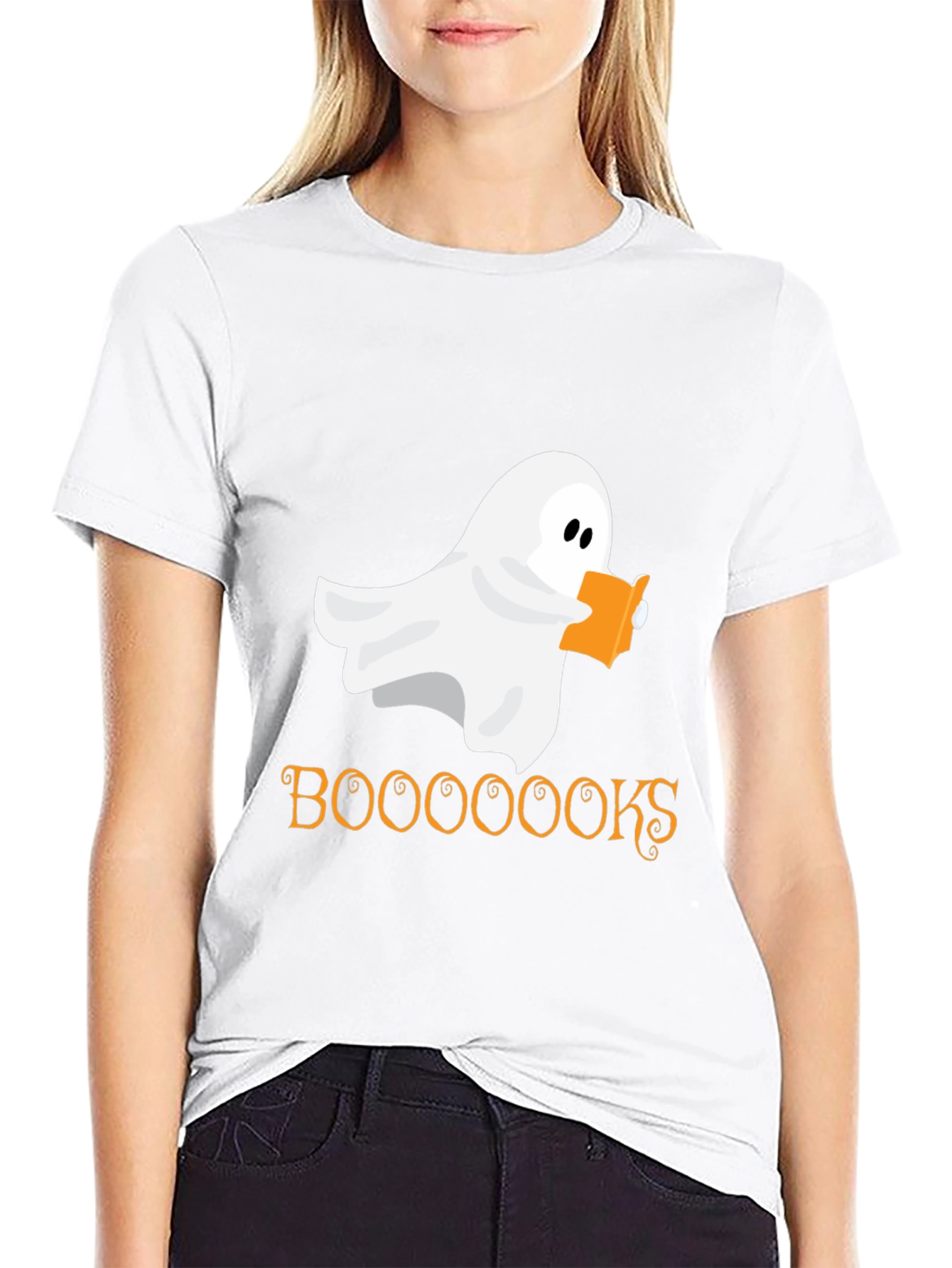 Booooks Ghost T-Shirt - Halloween Reading Tee