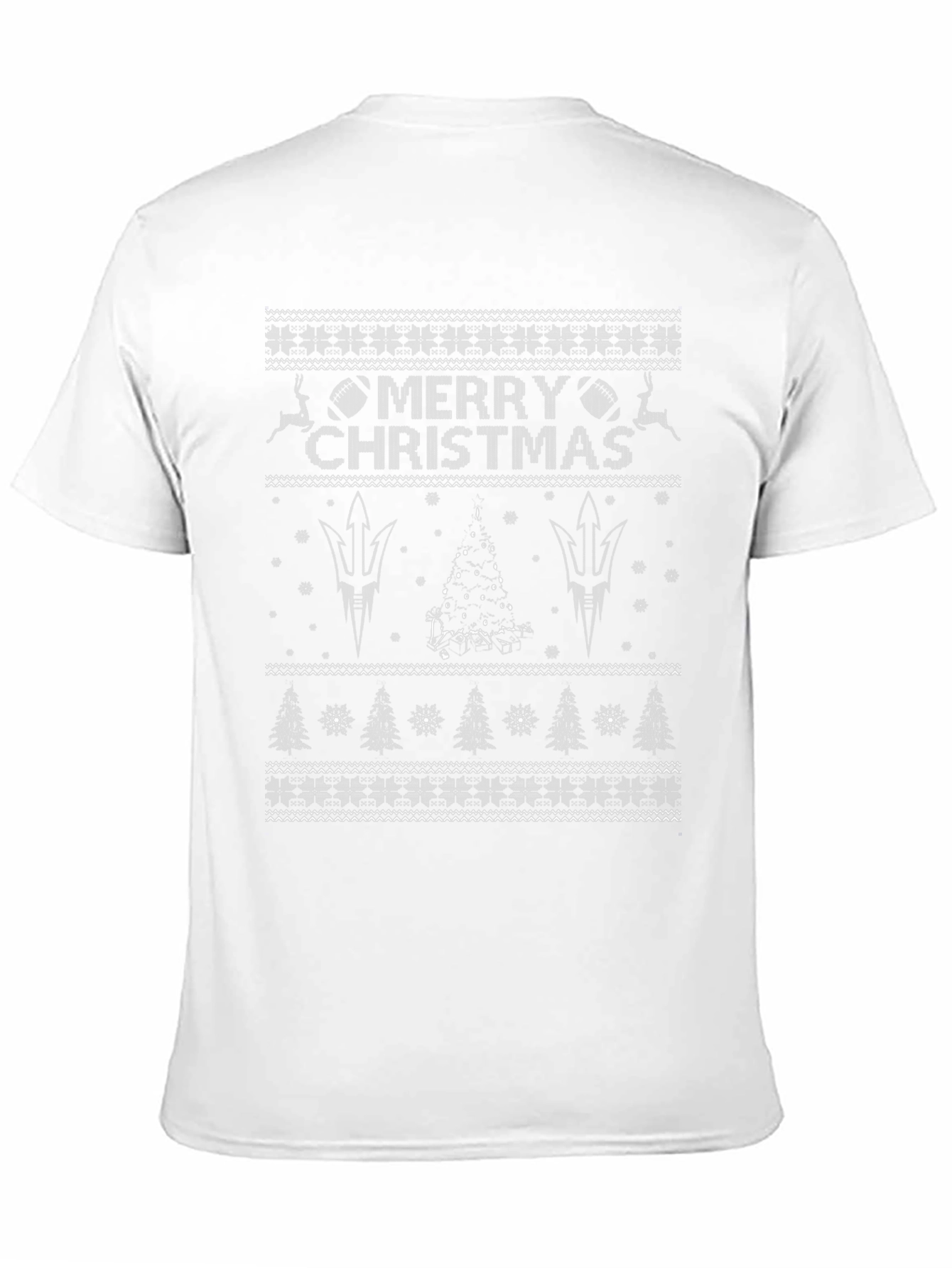 Merry Christmas Ugly Sweater Style Black T-Shirt