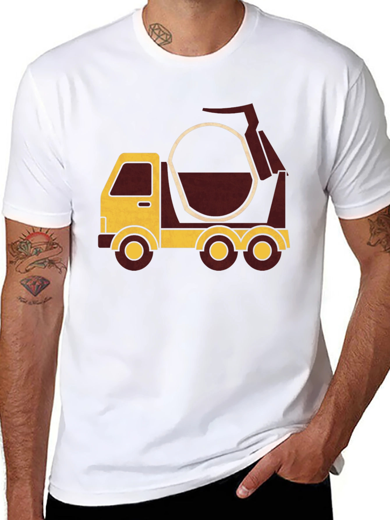 Cement Mixer Truck Graphic T-Shirt