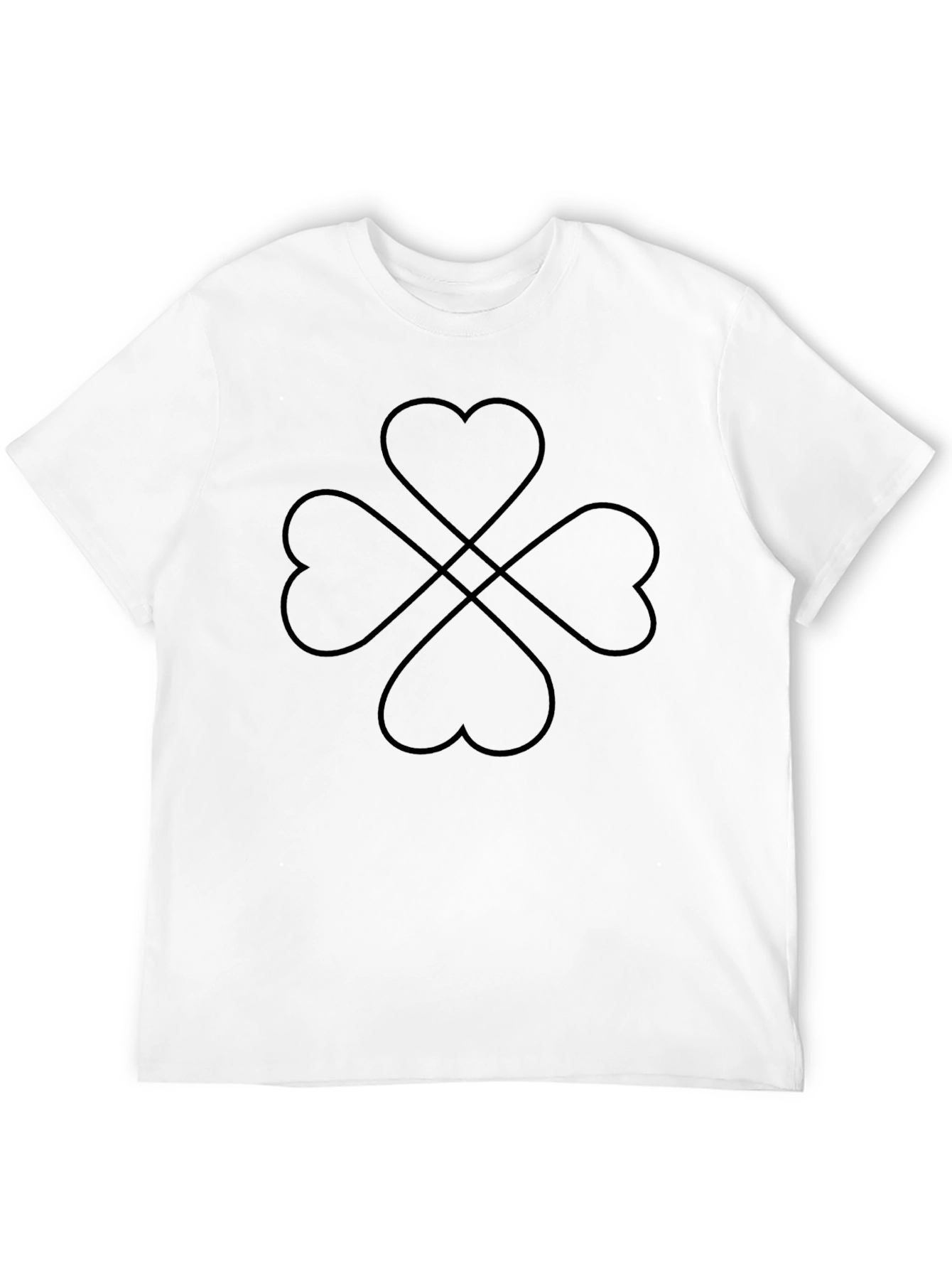Heart Clover Black Graphic Tee