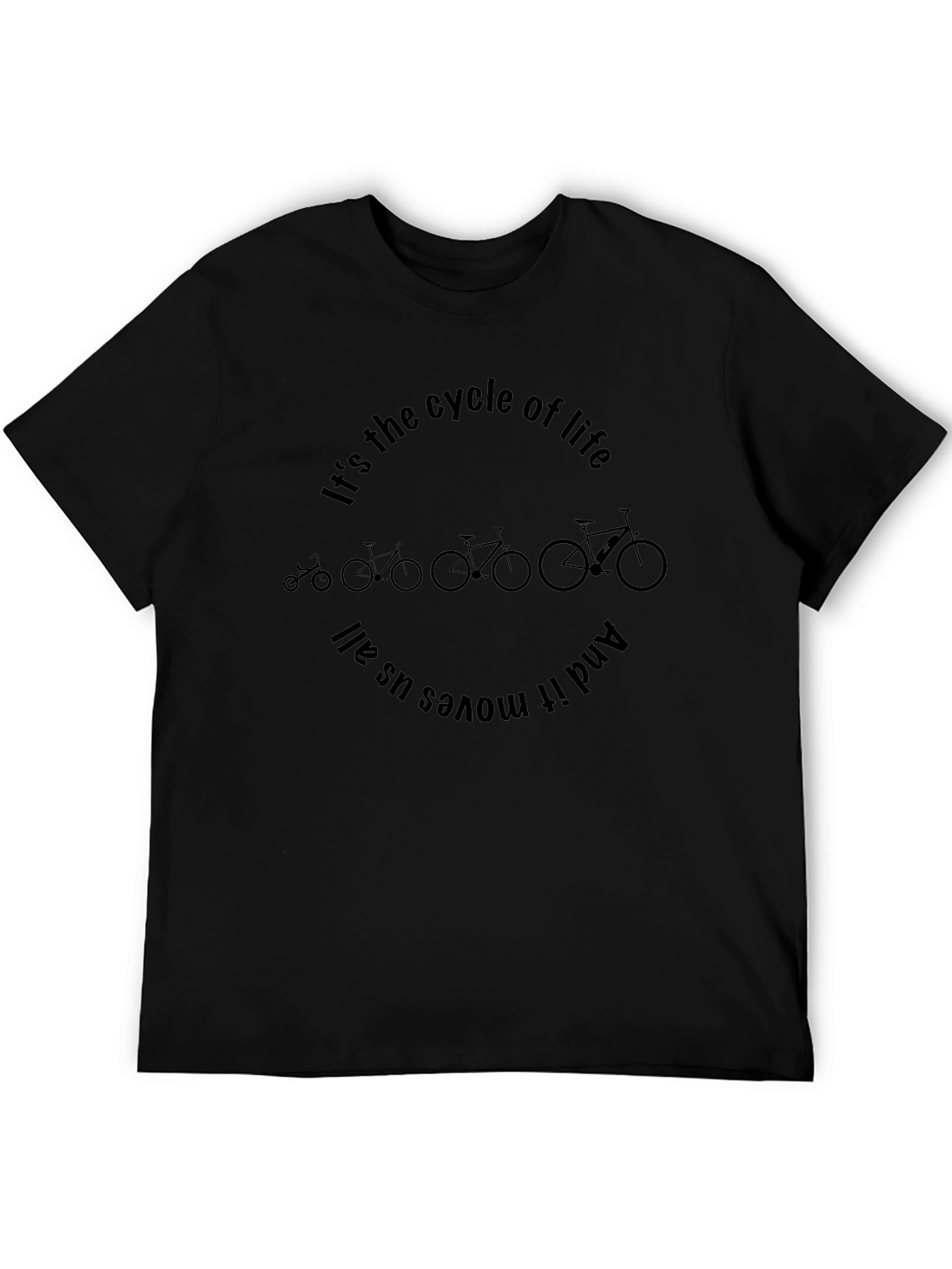 Cycle of Life Graphic Tee - Black