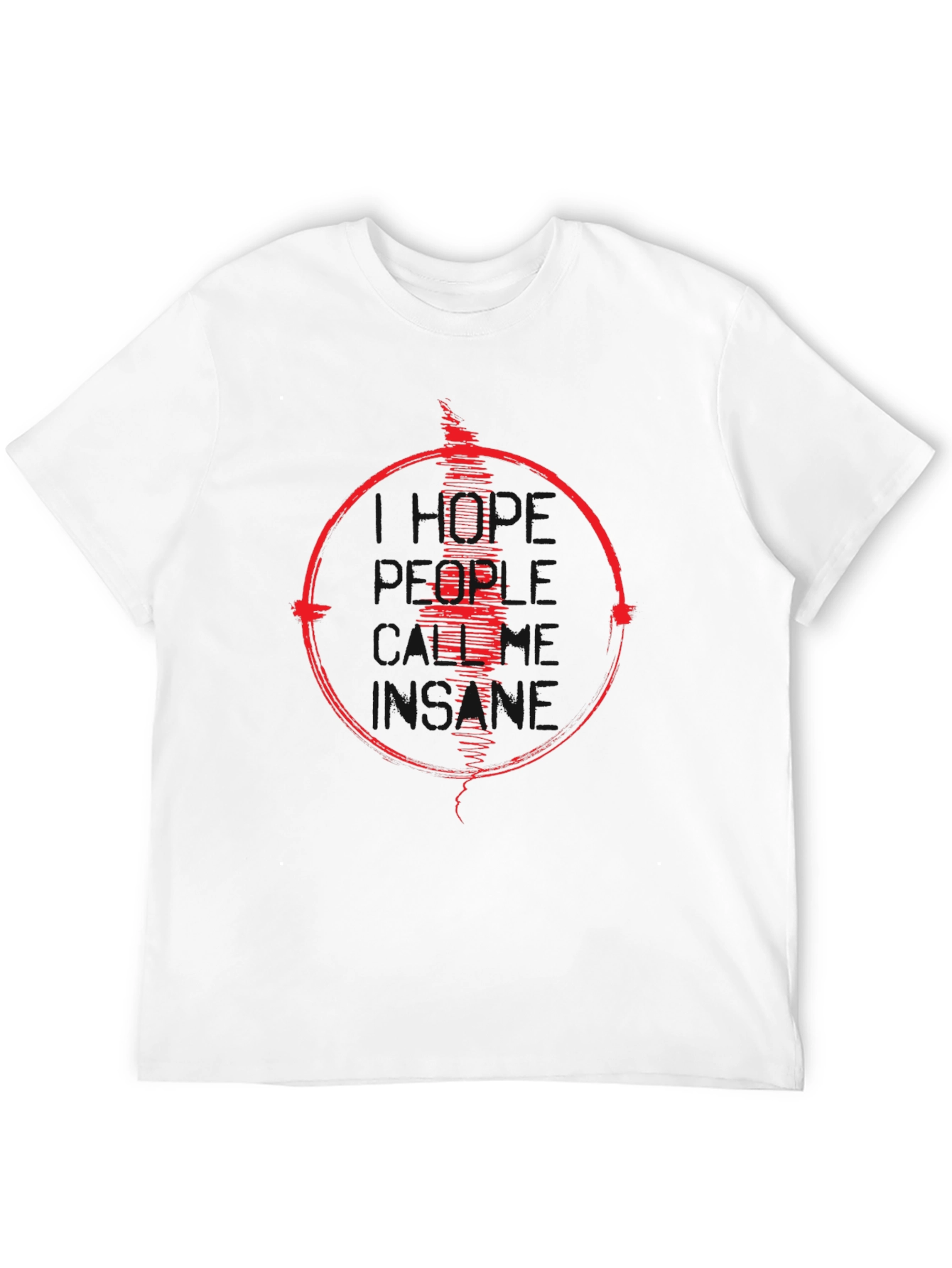 Mens Black T-Shirt with Red Graphic Design