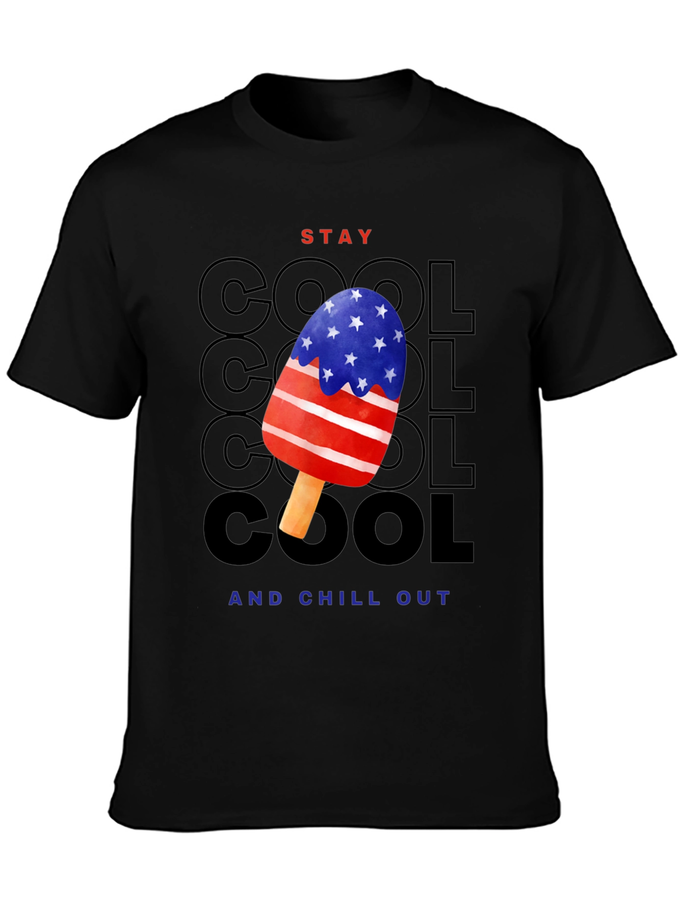 Stay Cool Patriotic Popsicle Graphic Tee