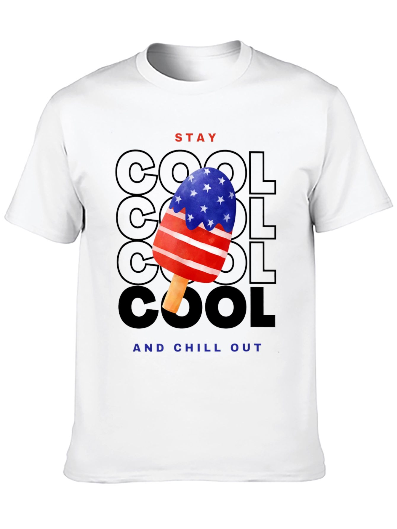 Stay Cool Patriotic Popsicle Graphic Tee