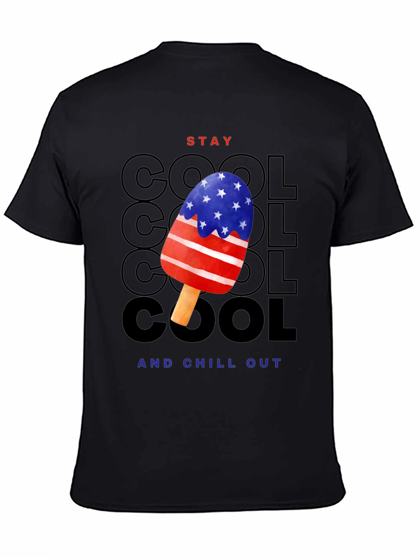 Stay Cool Patriotic Popsicle Graphic Tee