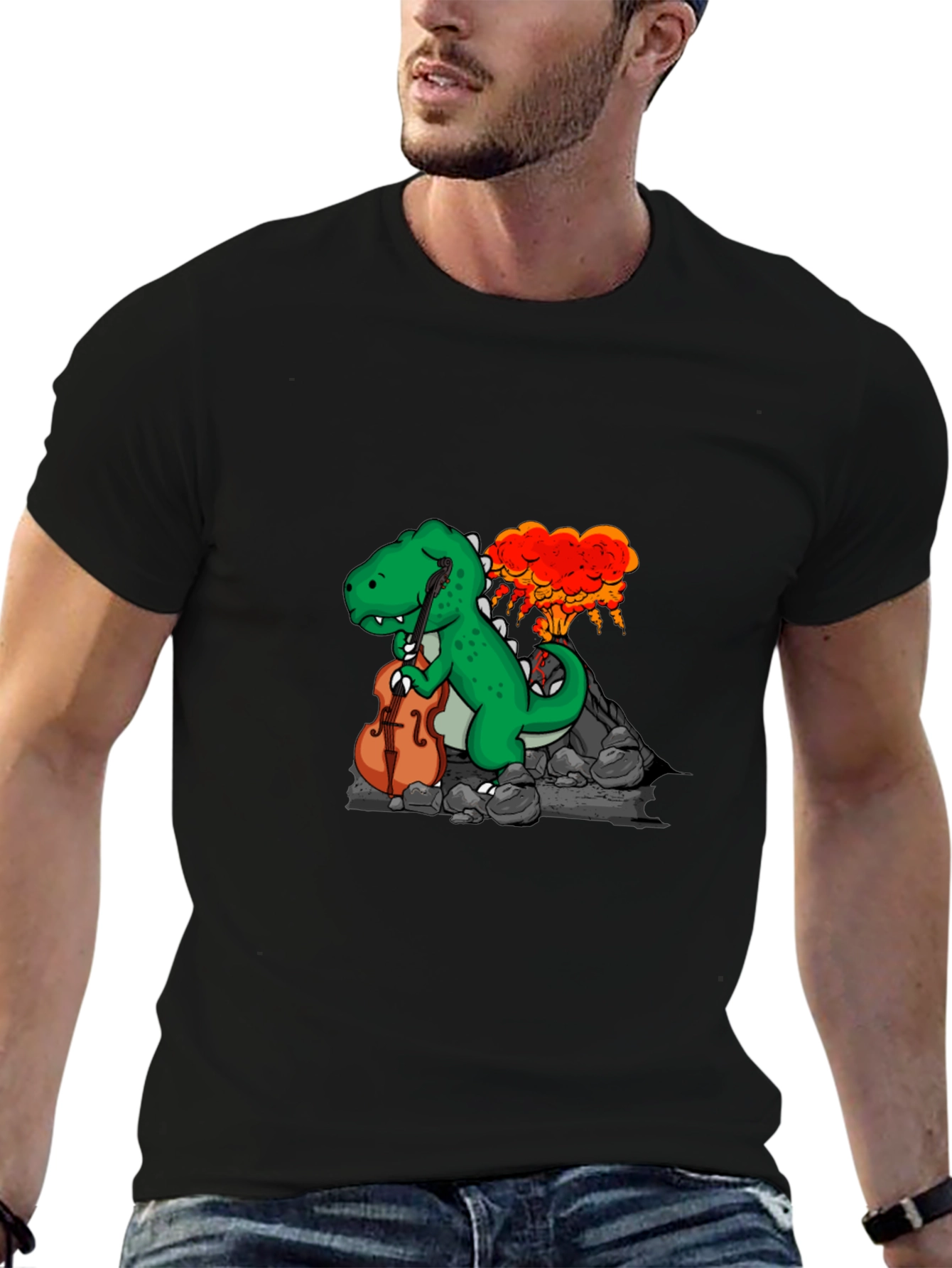 Dino Cellist T-Shirt - Prehistoric Rock!