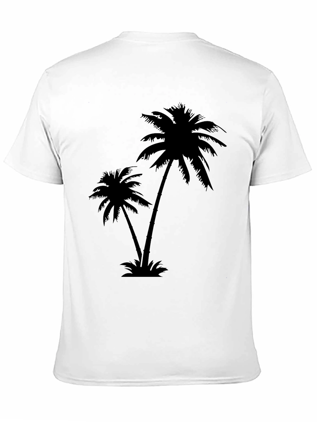 Tropical Palm Tree Graphic Black T-Shirt