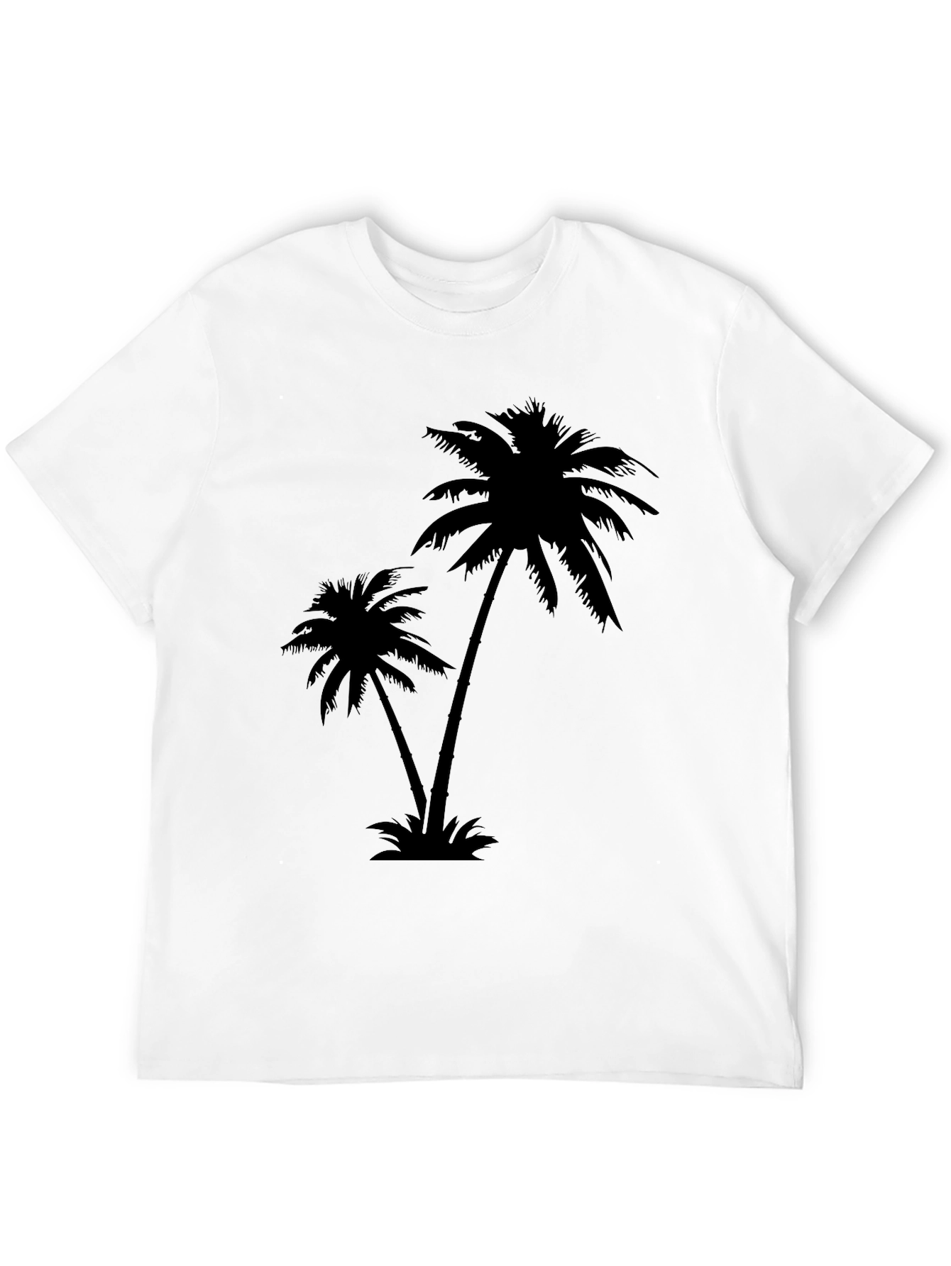 Tropical Palm Tree Graphic Black T-Shirt