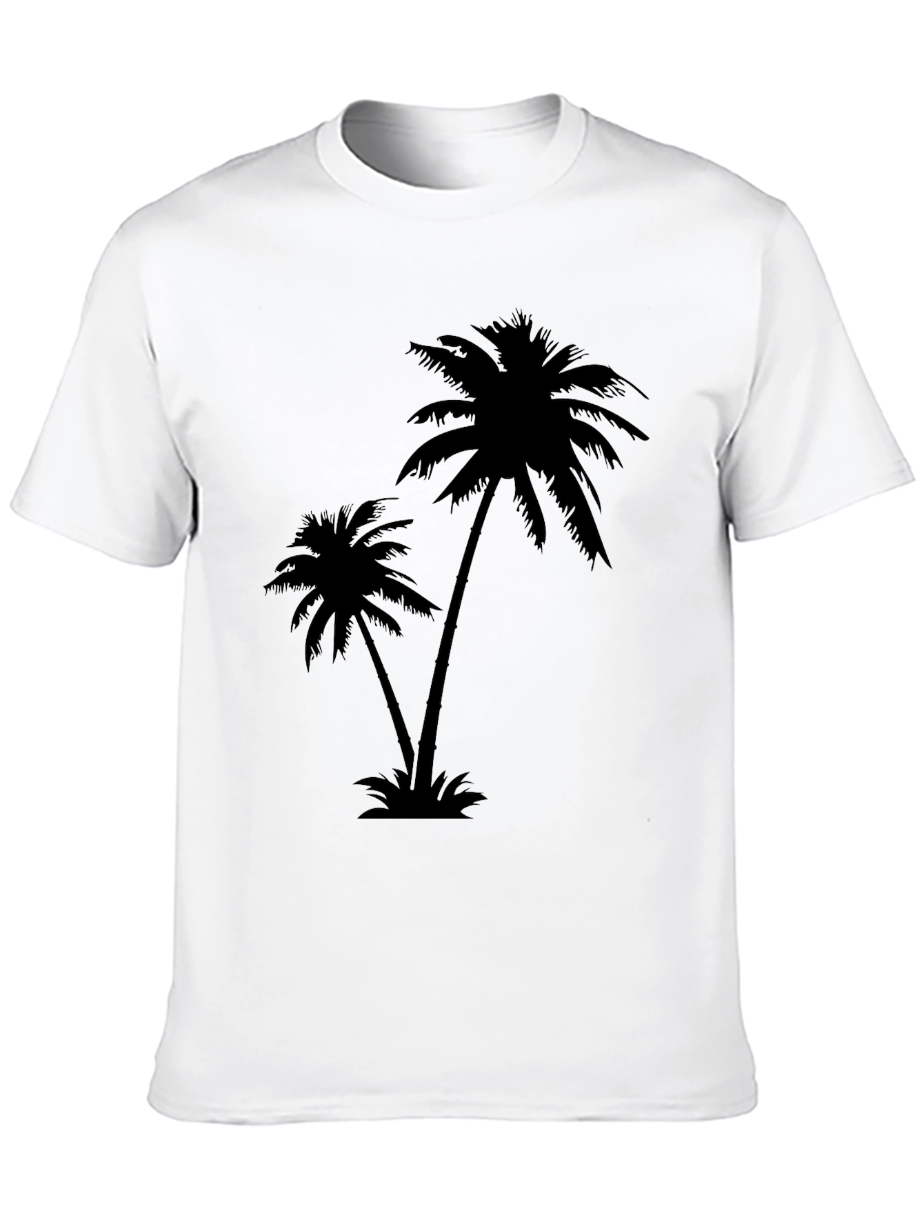 Tropical Palm Tree Graphic Black T-Shirt