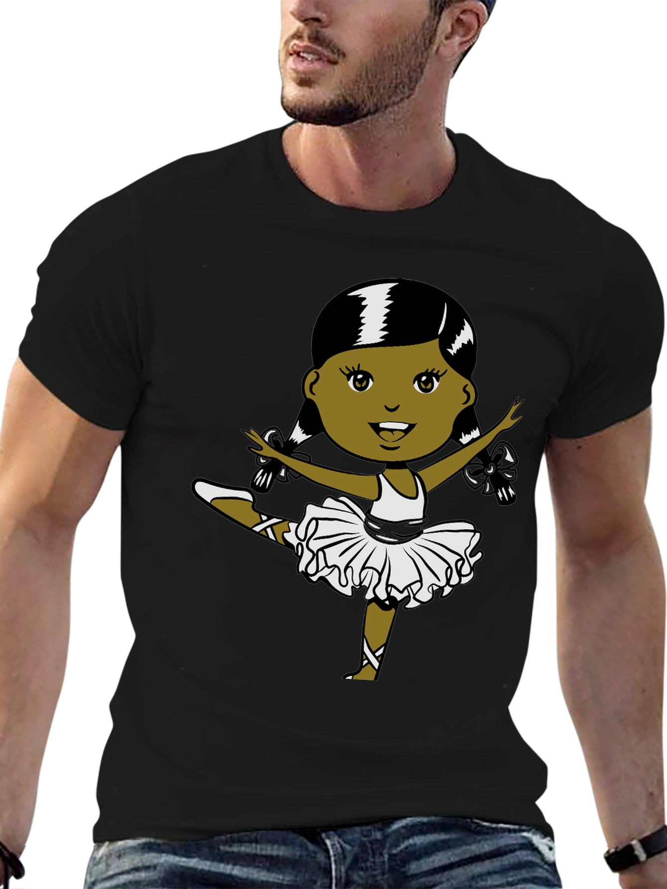 Ballerina Graphic T-Shirt - Black