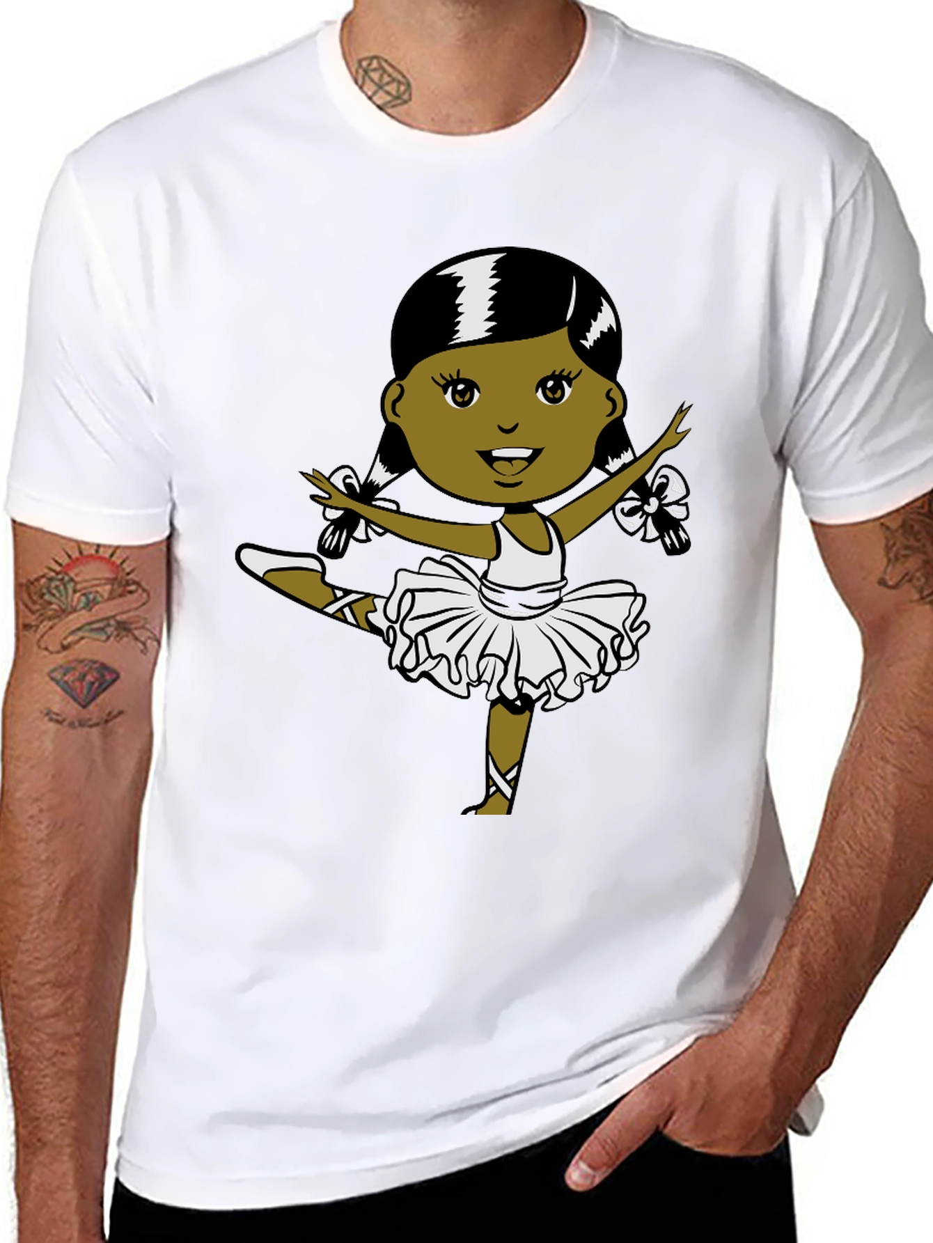 Ballerina Graphic T-Shirt - Black