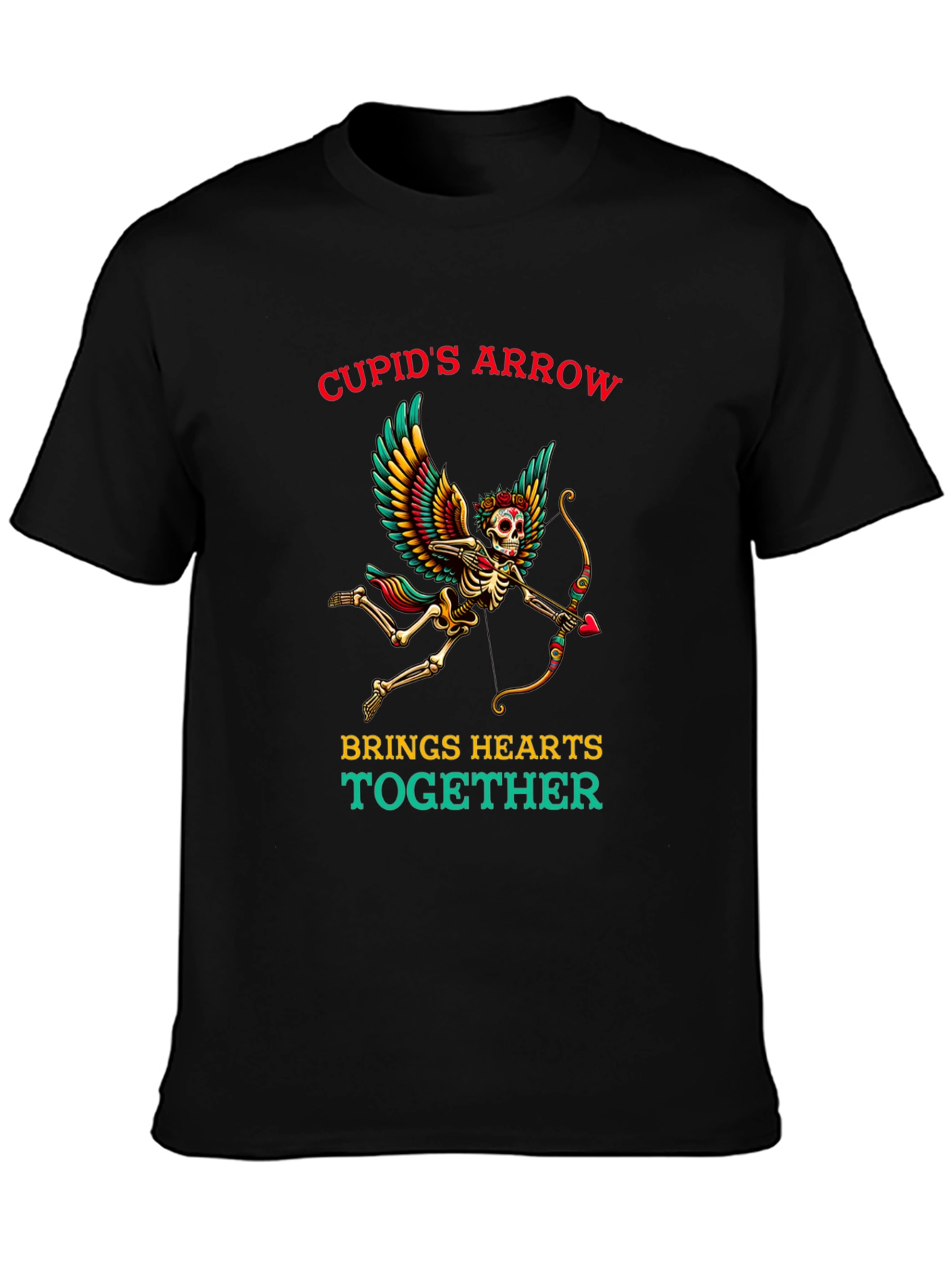 Cupids Arrow Skeleton Graphic Tee - Valentines Day