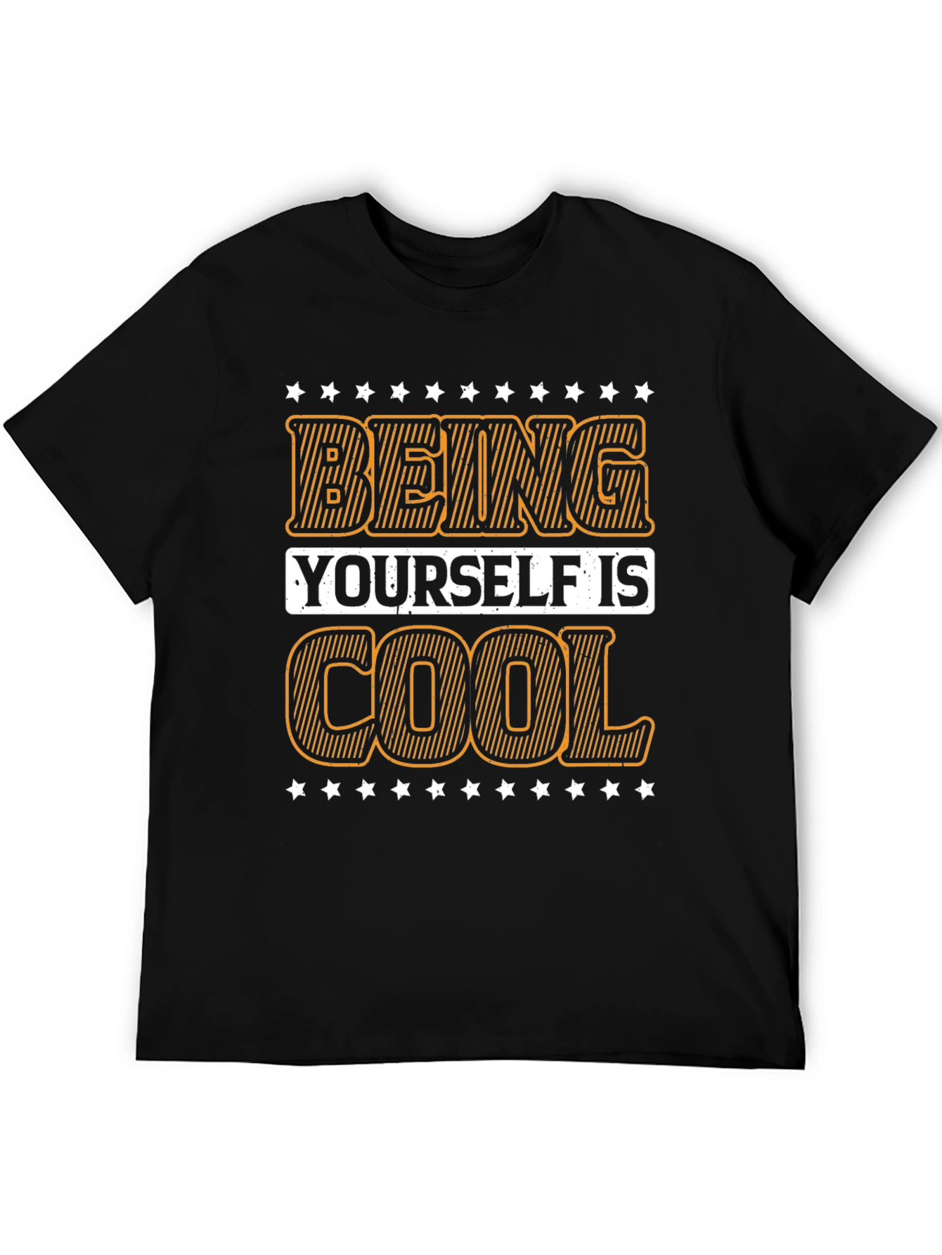 Being Yourself is Cool Black Graphic Tee