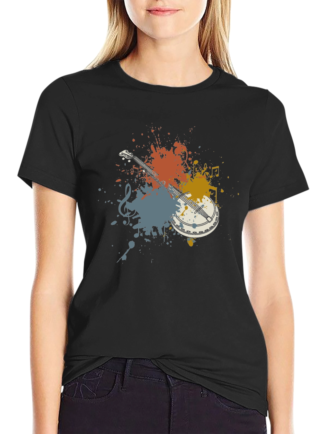 Banjo Paint Splatter T-Shirt