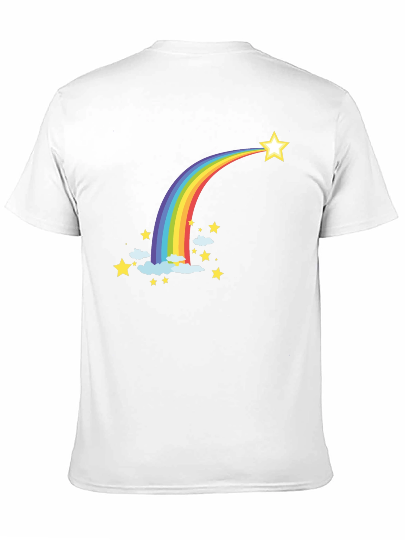 Rainbow Star T-Shirt - Black Cotton Tee