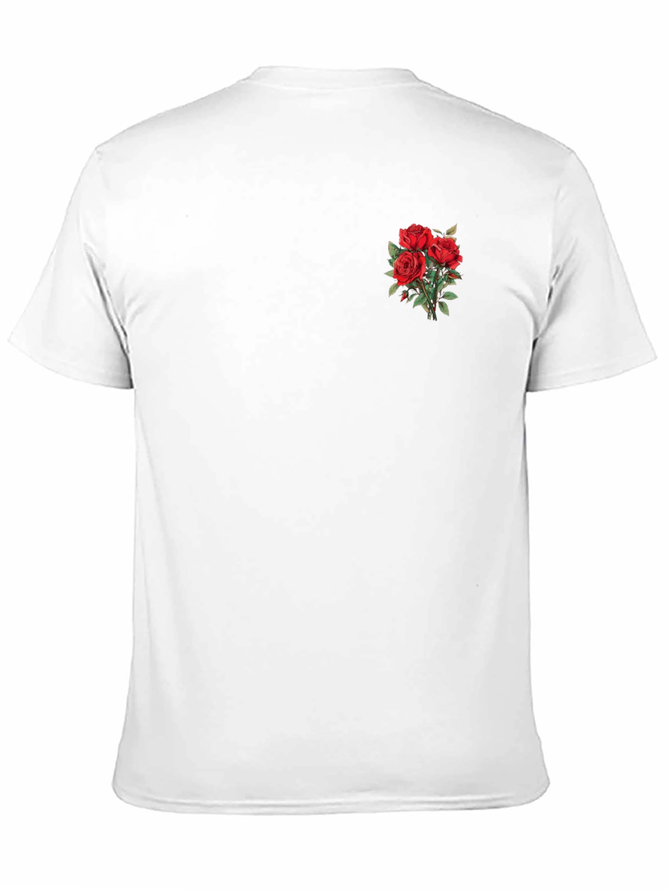 Red Roses Black T-Shirt - Floral Graphic Tee