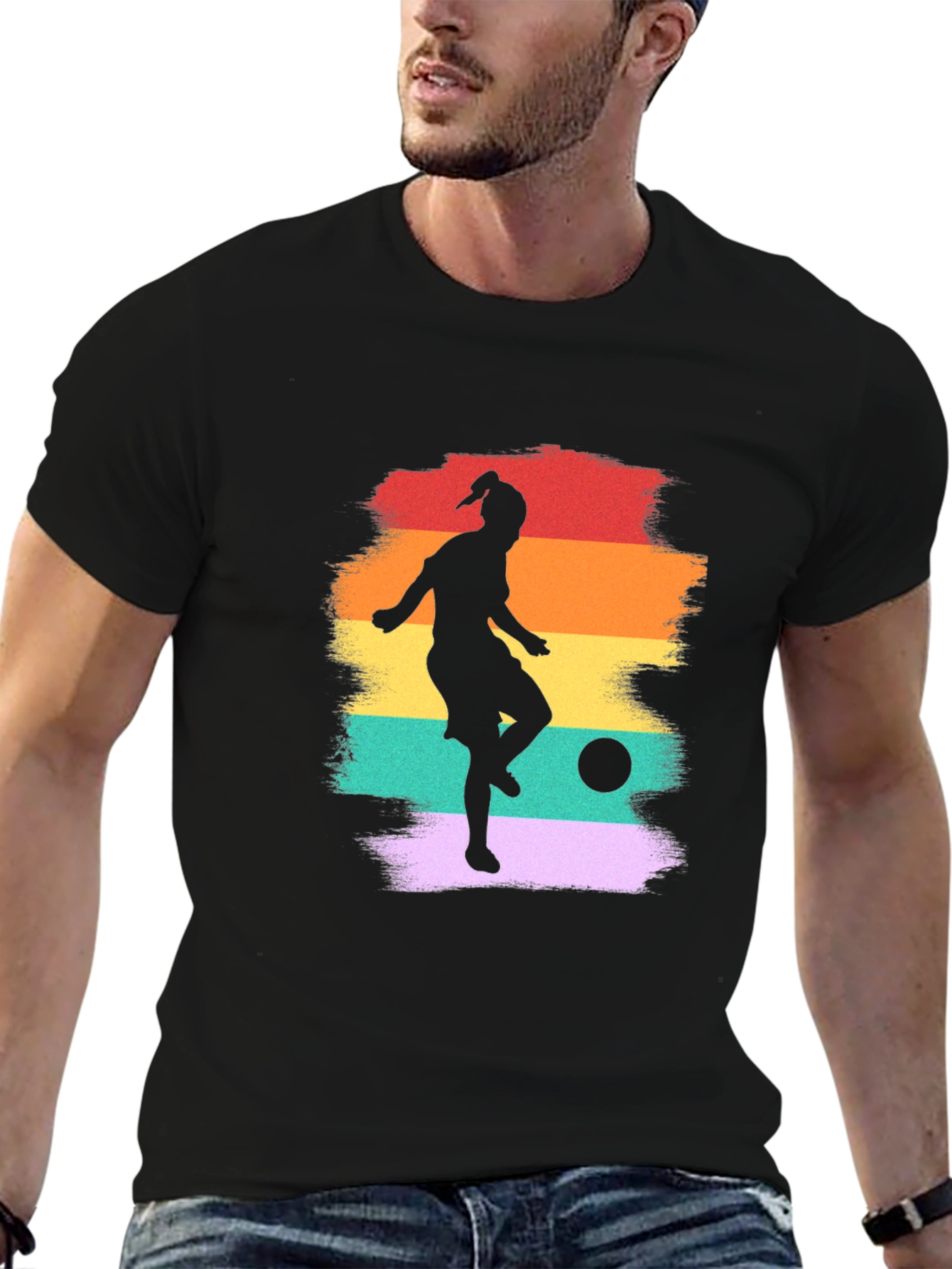 Retro Soccer Player T-Shirt